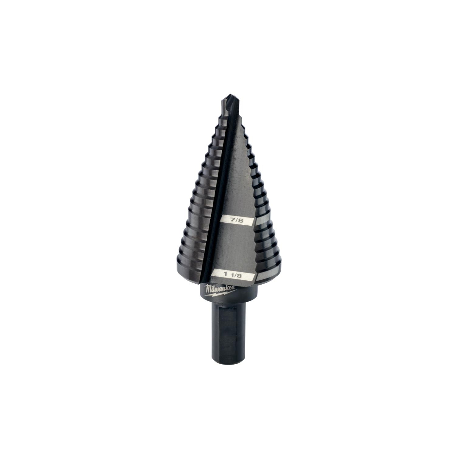 3/8" 2 Hole Black Oxide Step Drill Bit - 7/8" and 1-1/8"