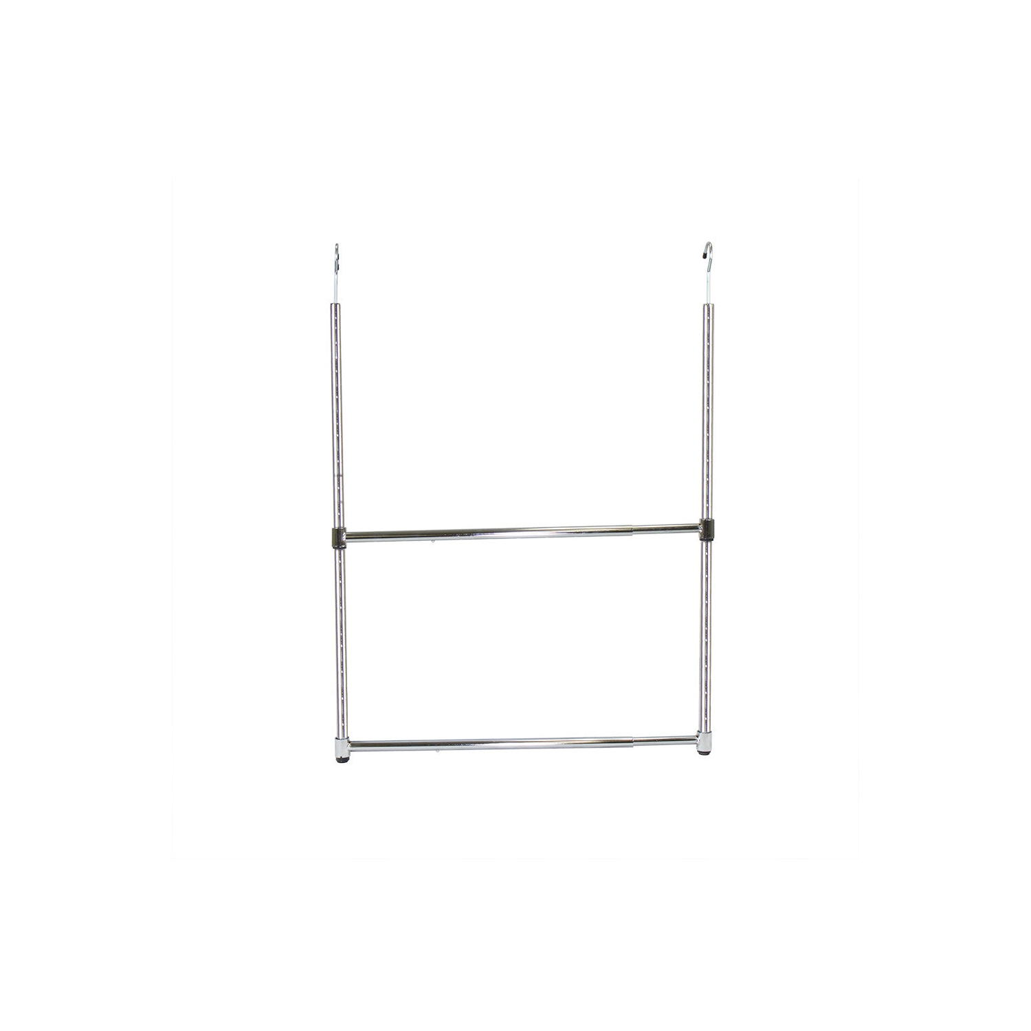 Oceanstar Design Group ACR1538C 2-Tier Portable Adjustable Closet Hanger Rod Chrome