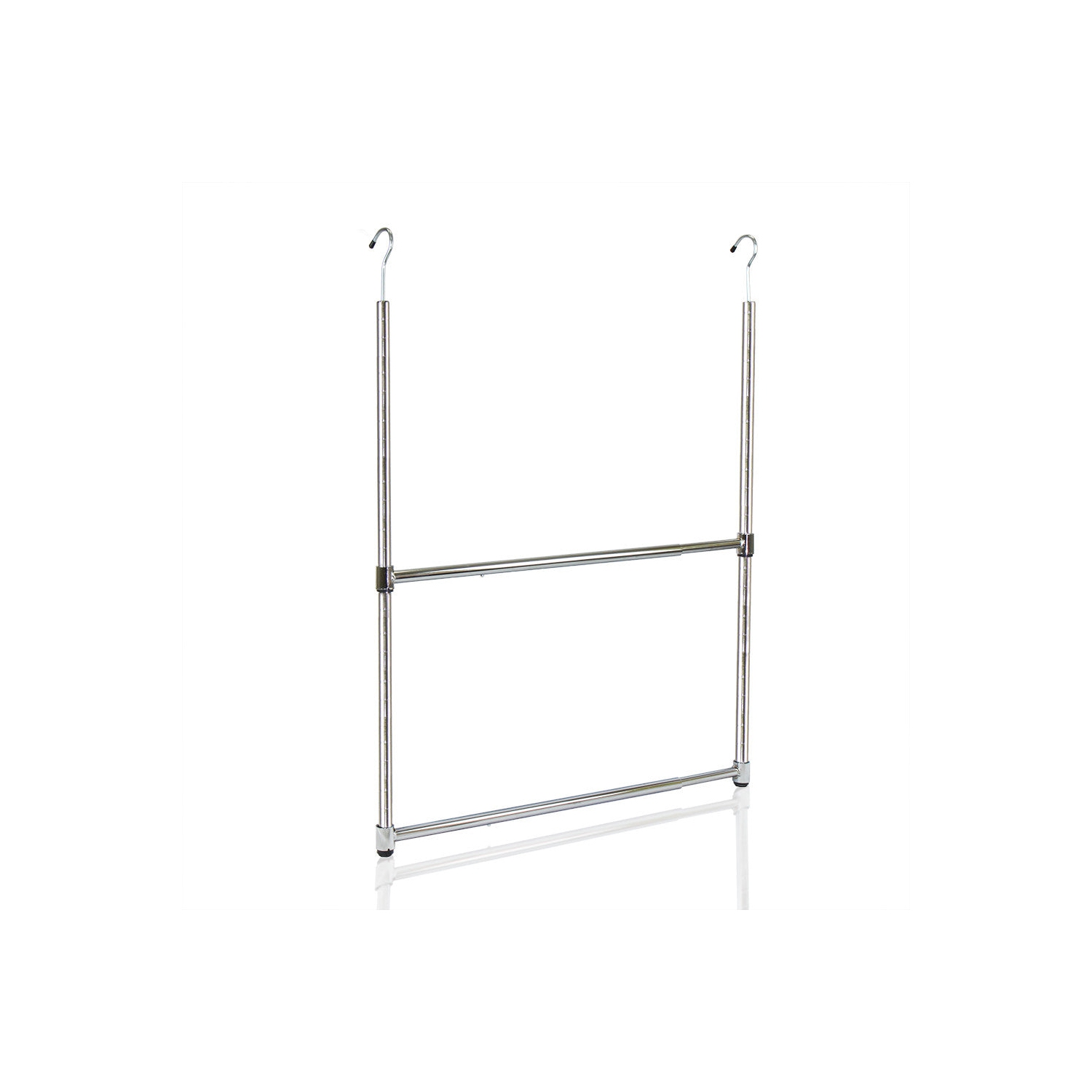 Oceanstar Design Group ACR1538C 2-Tier Portable Adjustable Closet Hanger Rod Chrome