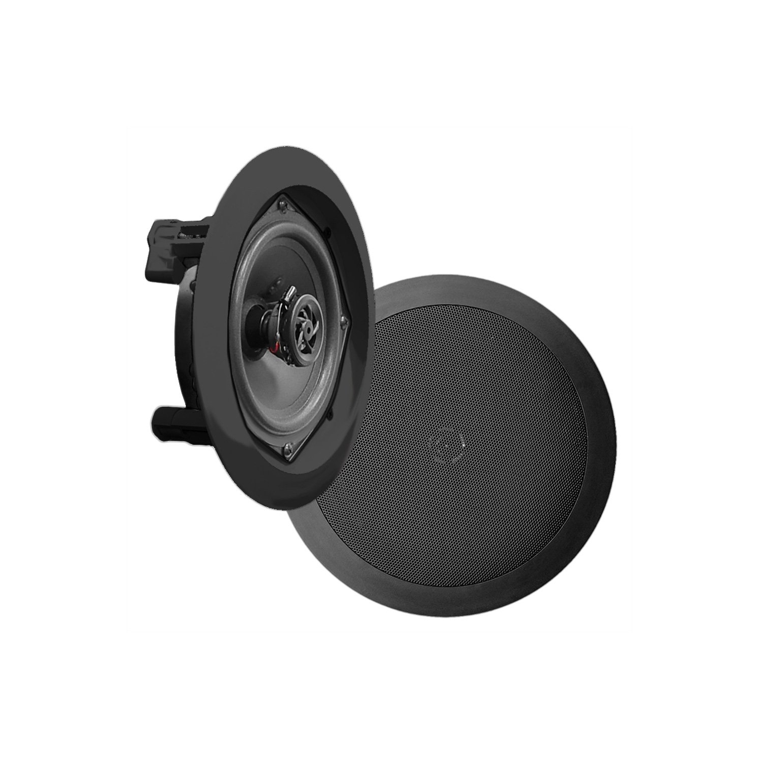 Sound Around-Pyle PDIC81RDBK 8-Inch 2-Way In-Ceiling Speaker System Black