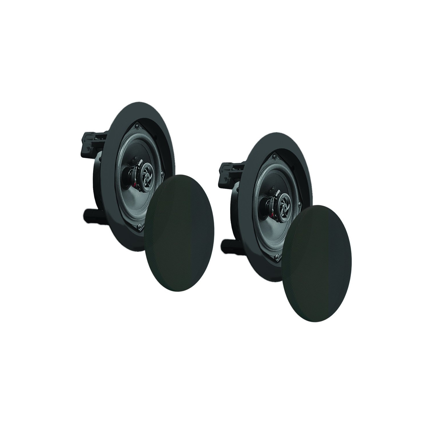 Sound Around-Pyle PDIC81RDBK 8-Inch 2-Way In-Ceiling Speaker System Black
