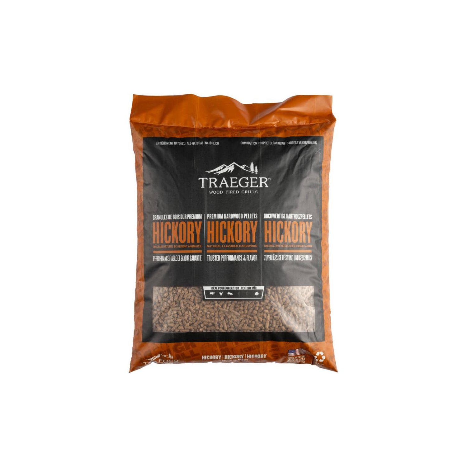 Traeger Pellet Grills 8946576 PEL319 20 lbs Grill Traeger Pellets Hickry