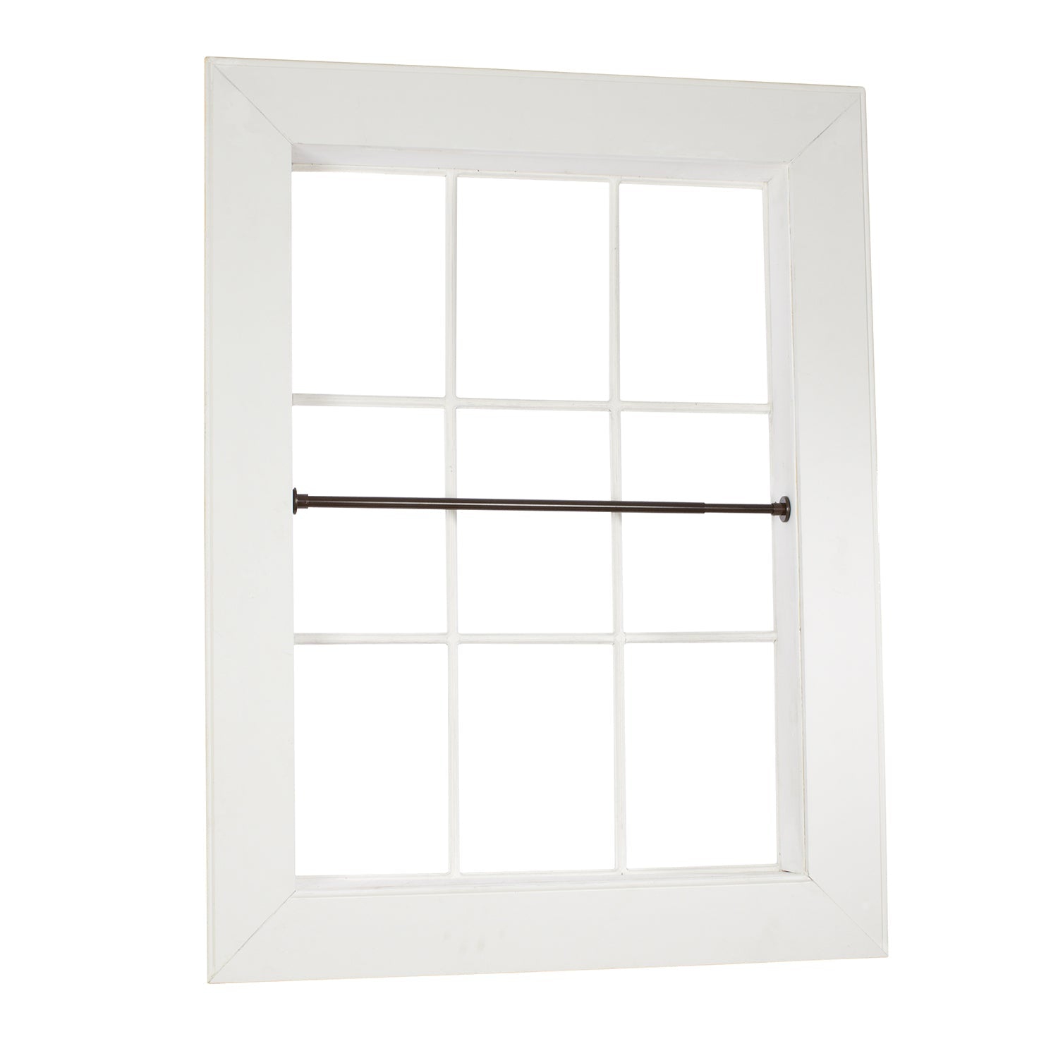 Versailles - Stainless Steel Curtain Tension Rod, Indoor/Outdoor, Adjustable Length from 28" à 48", Brown