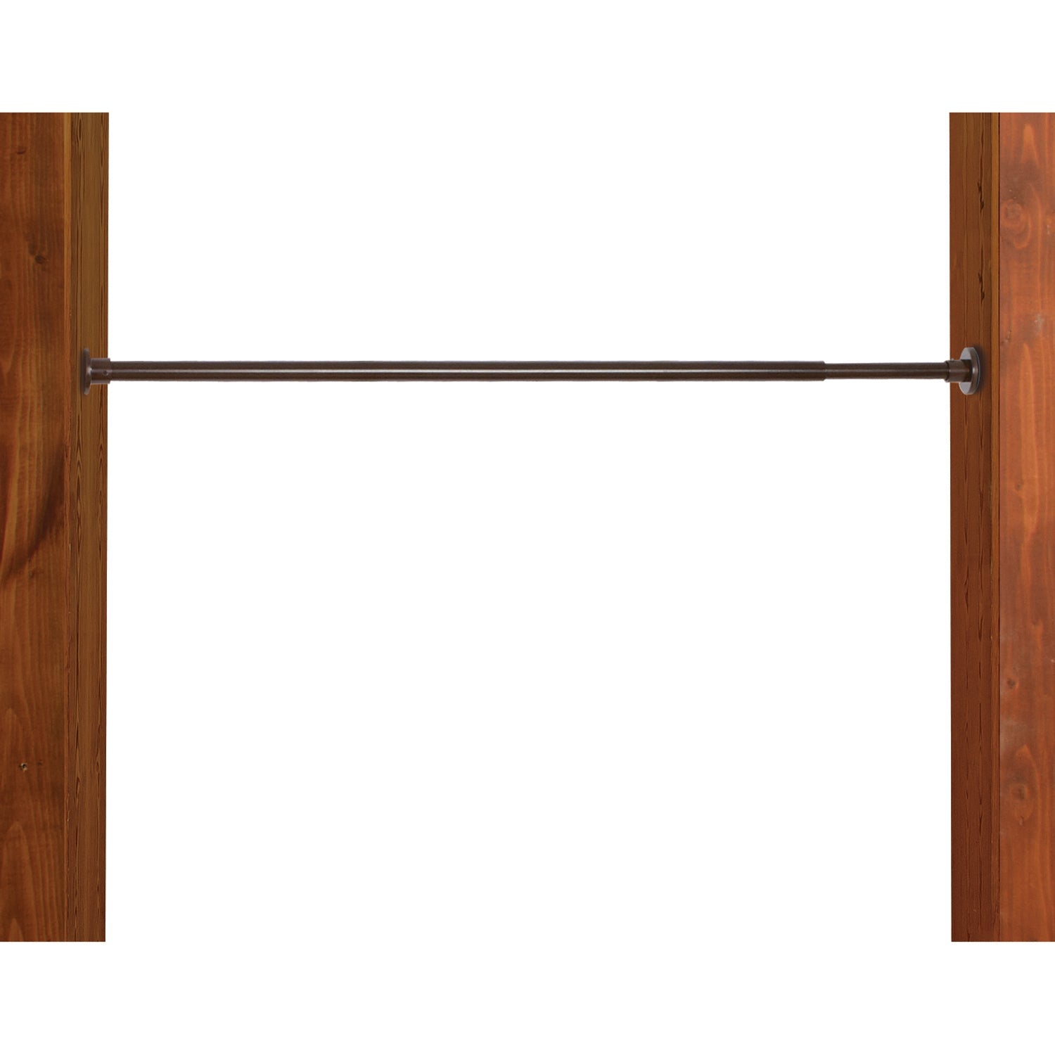 Versailles - Stainless Steel Curtain Tension Rod, Indoor/Outdoor, Adjustable Length from 28" à 48", Brown