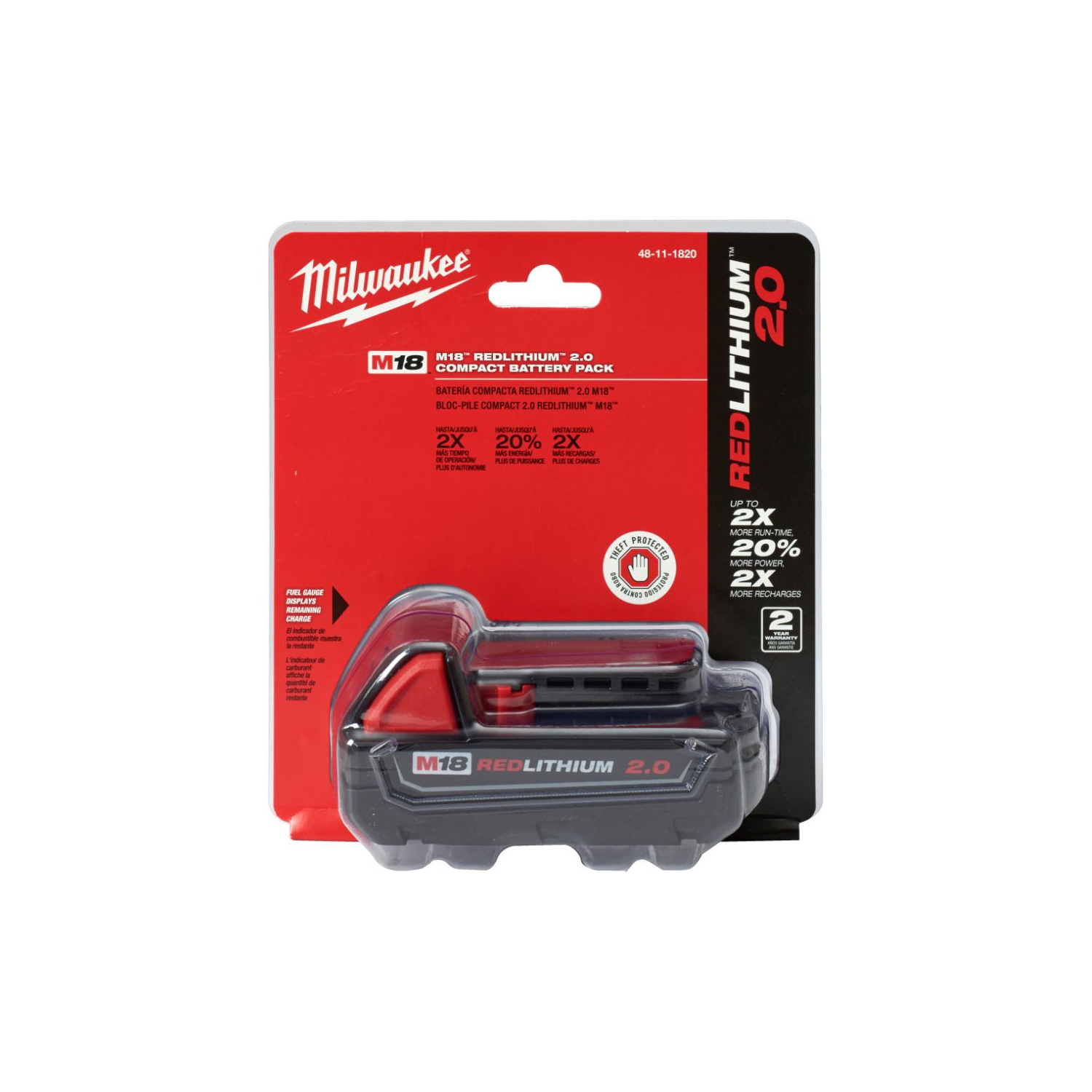 Bloc d'alimentation compacte Redlithium M18, 18 V + 2,0 Ah