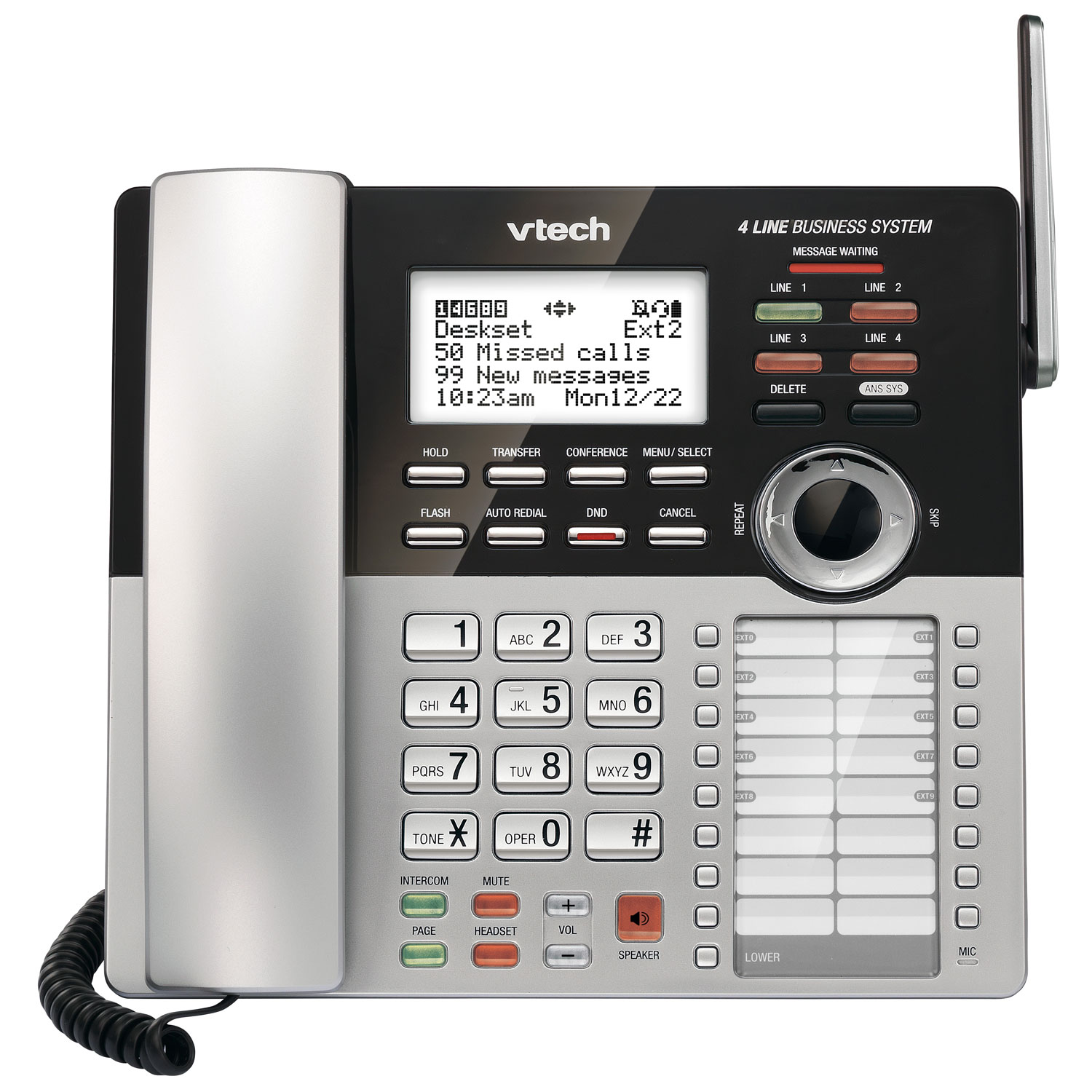 VTech DECT 6.0 Corded Accessory Deskset for CM18245 - Silver