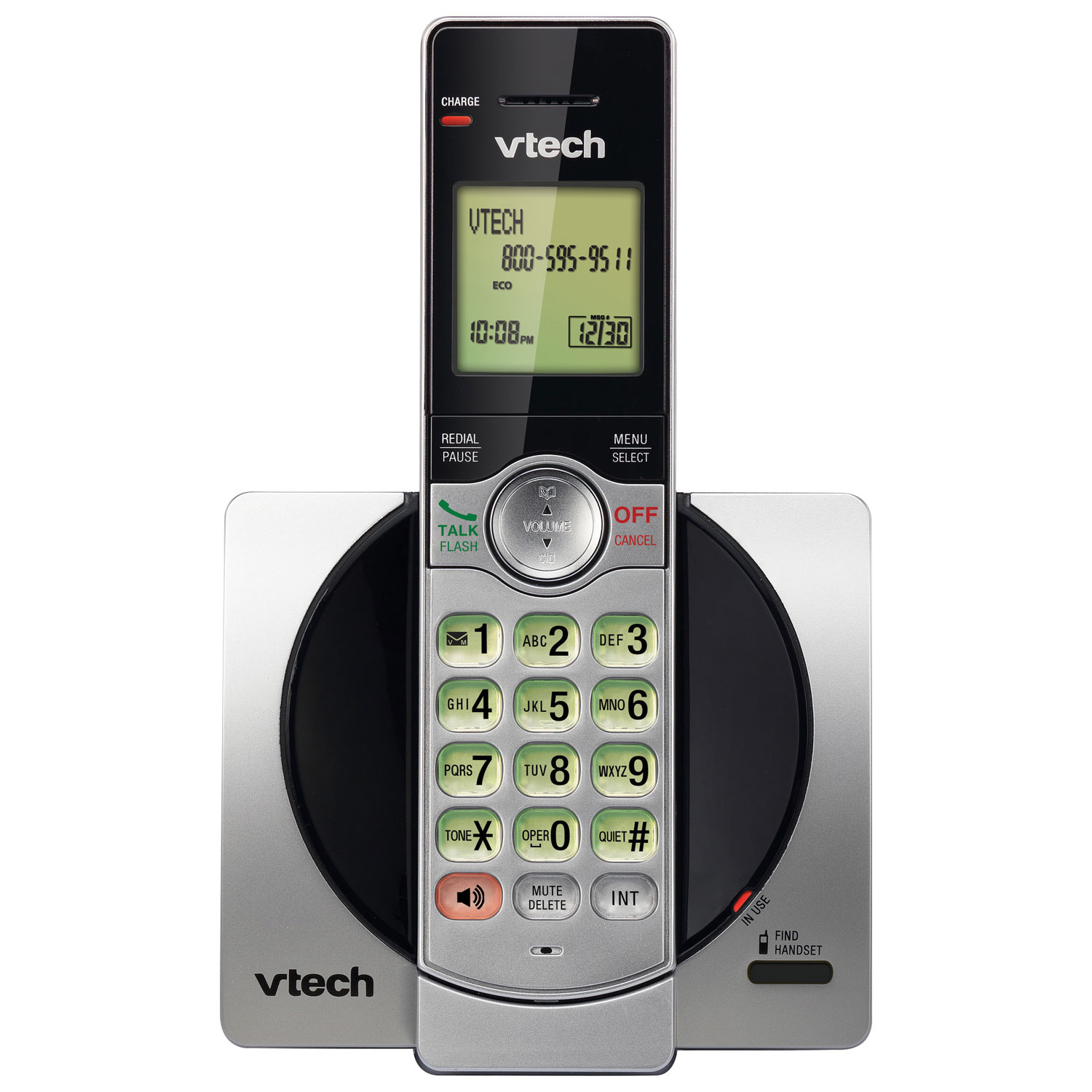 VTech 1-Handset DECT 6.0 Cordless Phone With Caller ID - Silver