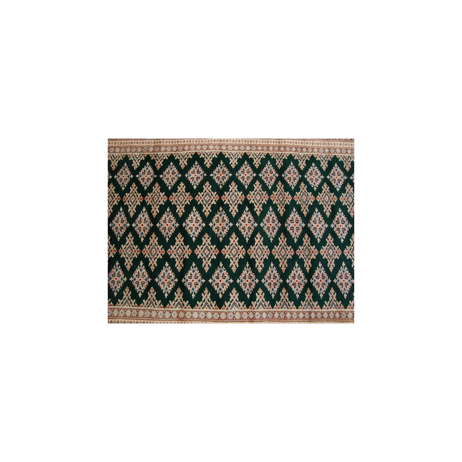 Ahmedani Awesome Jaldar Abstract Hand Knotted Wool Silk Carpet 8.3' x 5.0' Area Rug - Green