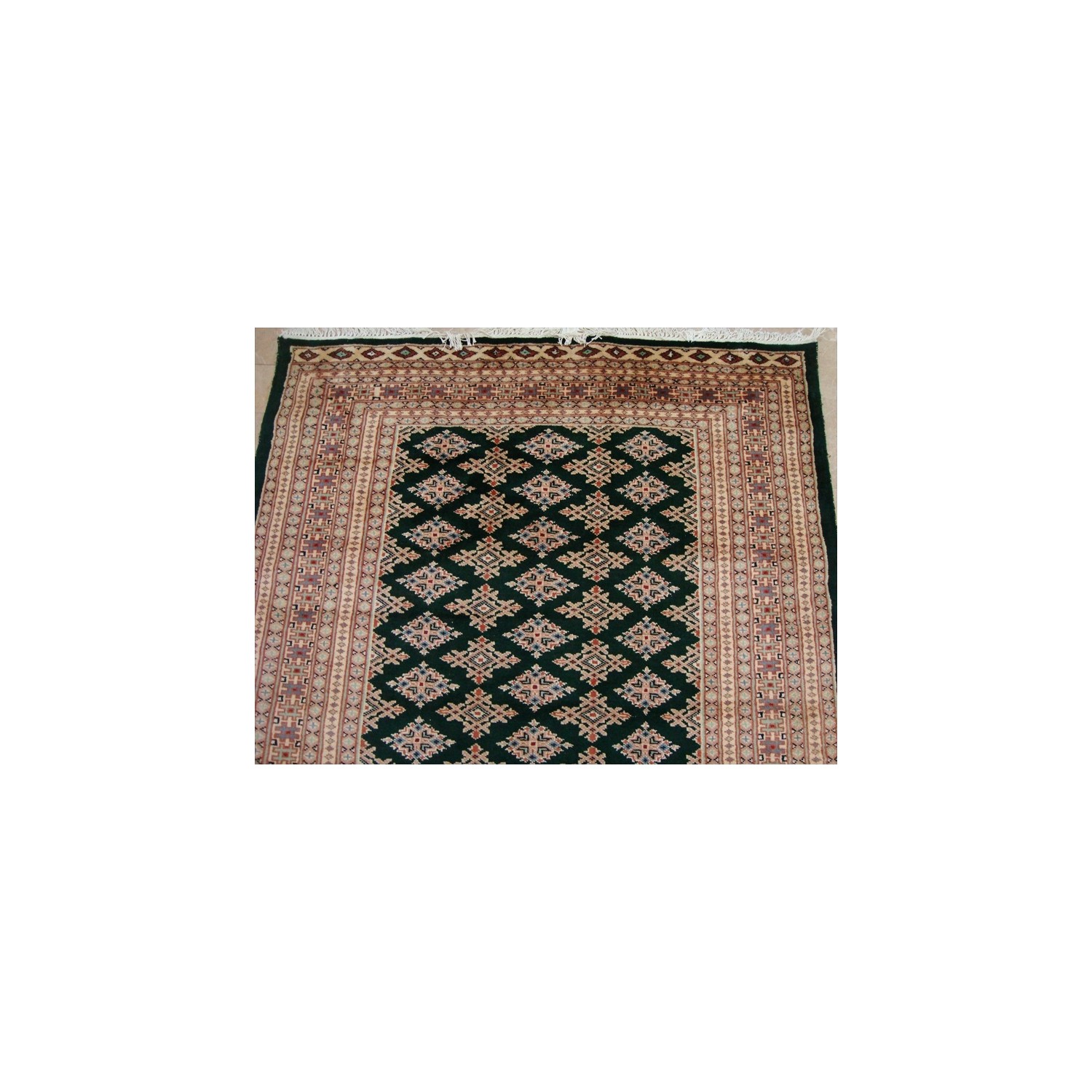 Ahmedani Awesome Jaldar Abstract Hand Knotted Wool Silk Carpet 8.3' x 5.0' Area Rug - Green