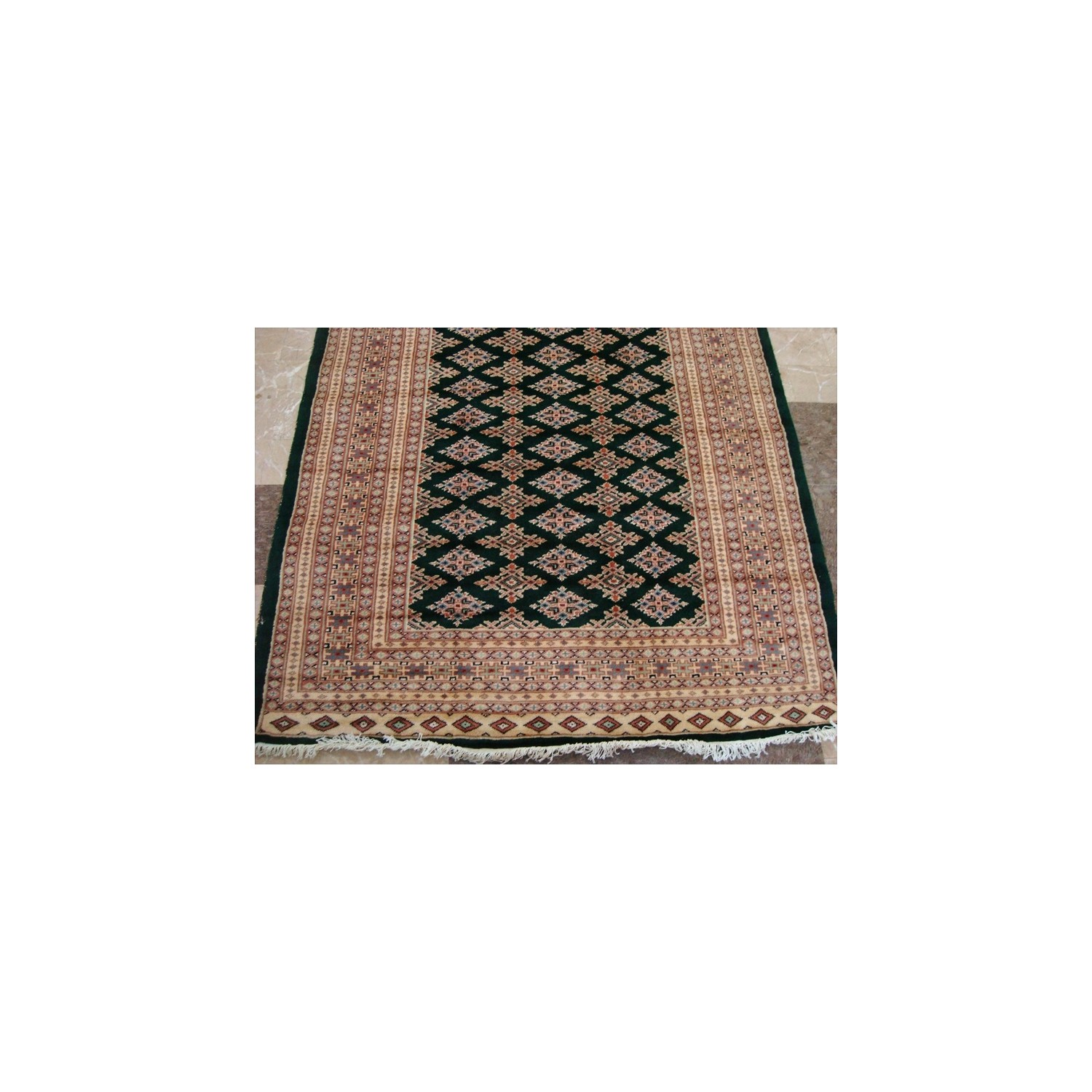 Ahmedani Awesome Jaldar Abstract Hand Knotted Wool Silk Carpet 8.3' x 5.0' Area Rug - Green