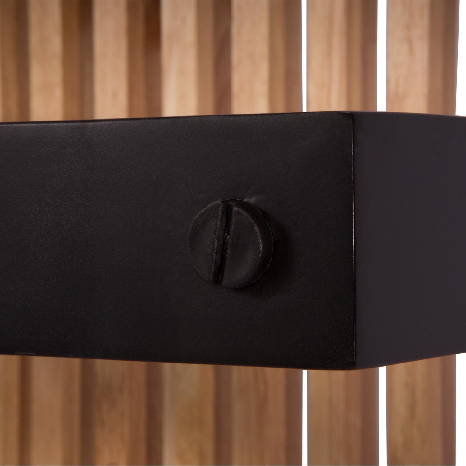 George Nelson Furniture® Nicer Plate-forme Banc Hardwood Haut Finition et noir peint Pieds en bois massif fini naturel 5 pieds