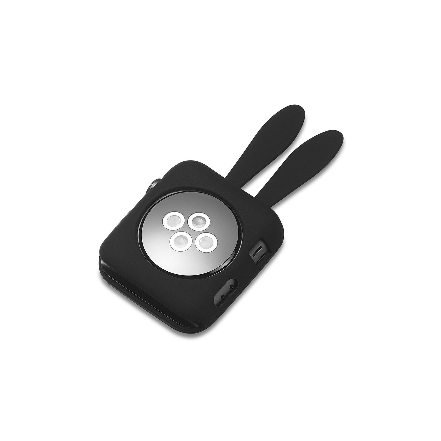 Étui en silicone souple et silicone adorable avec oreilles de lapin pour Apple Watch Series 1 et 2 de 42 mm