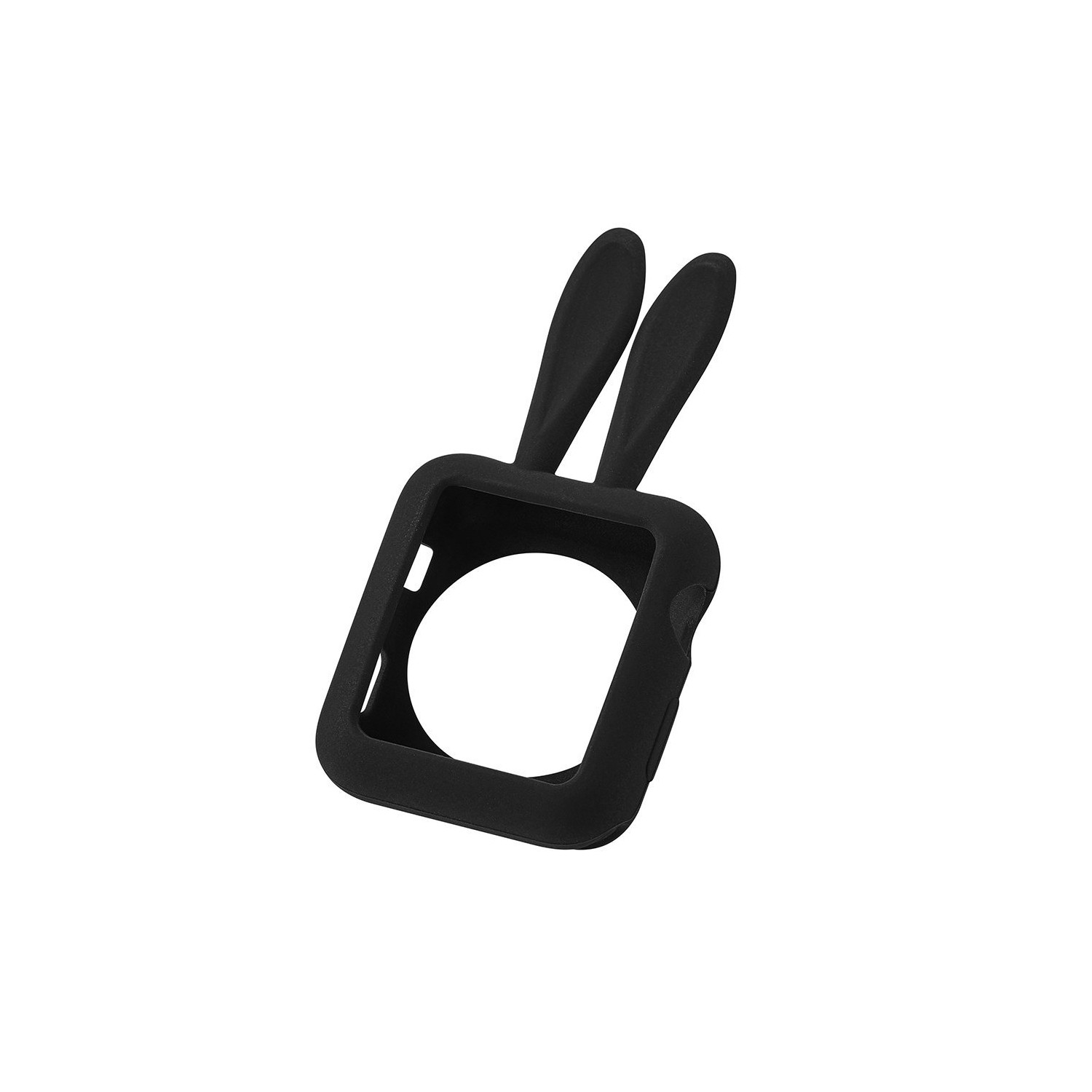 Étui en silicone souple et silicone adorable avec oreilles de lapin pour Apple Watch Series 1 et 2 de 42 mm