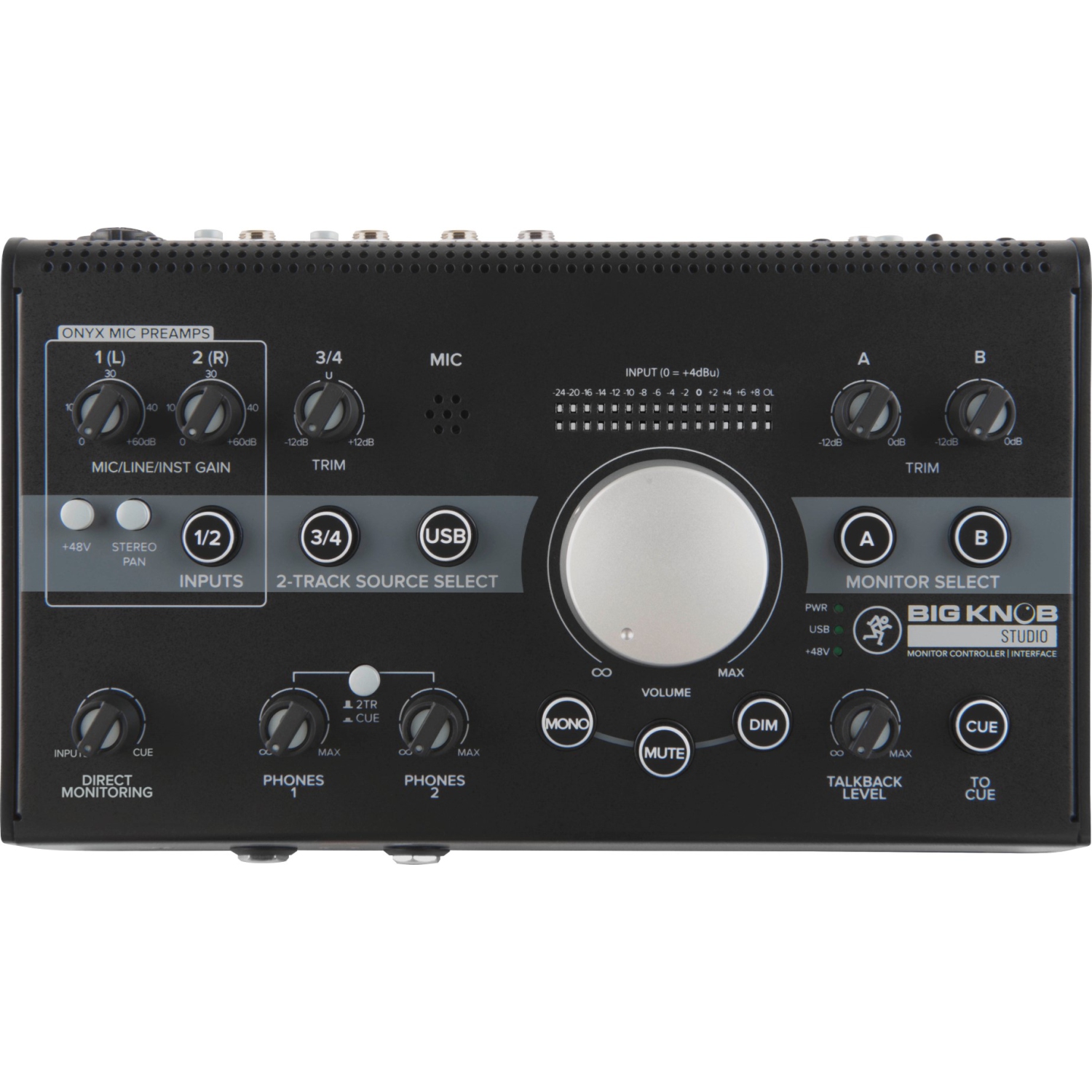 Contrôleur pour moniteur de studio Big Knob Studio 3x2 de Mackie avec 96kHz entrées/sorties USB
