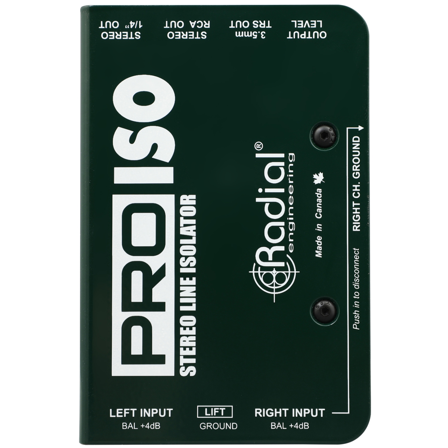 Convertisseurs Radial Pro-ISO stéréo +4&nbsp;dB à -10&nbsp;dB