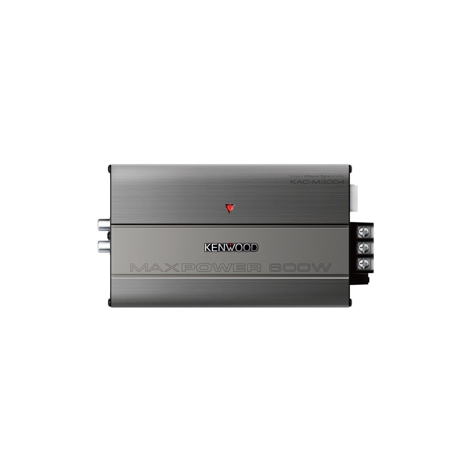Kenwood KAC-M3004 Compact 4-channel car amplifier — 50 watts RMS x 4 at 4 Ohms