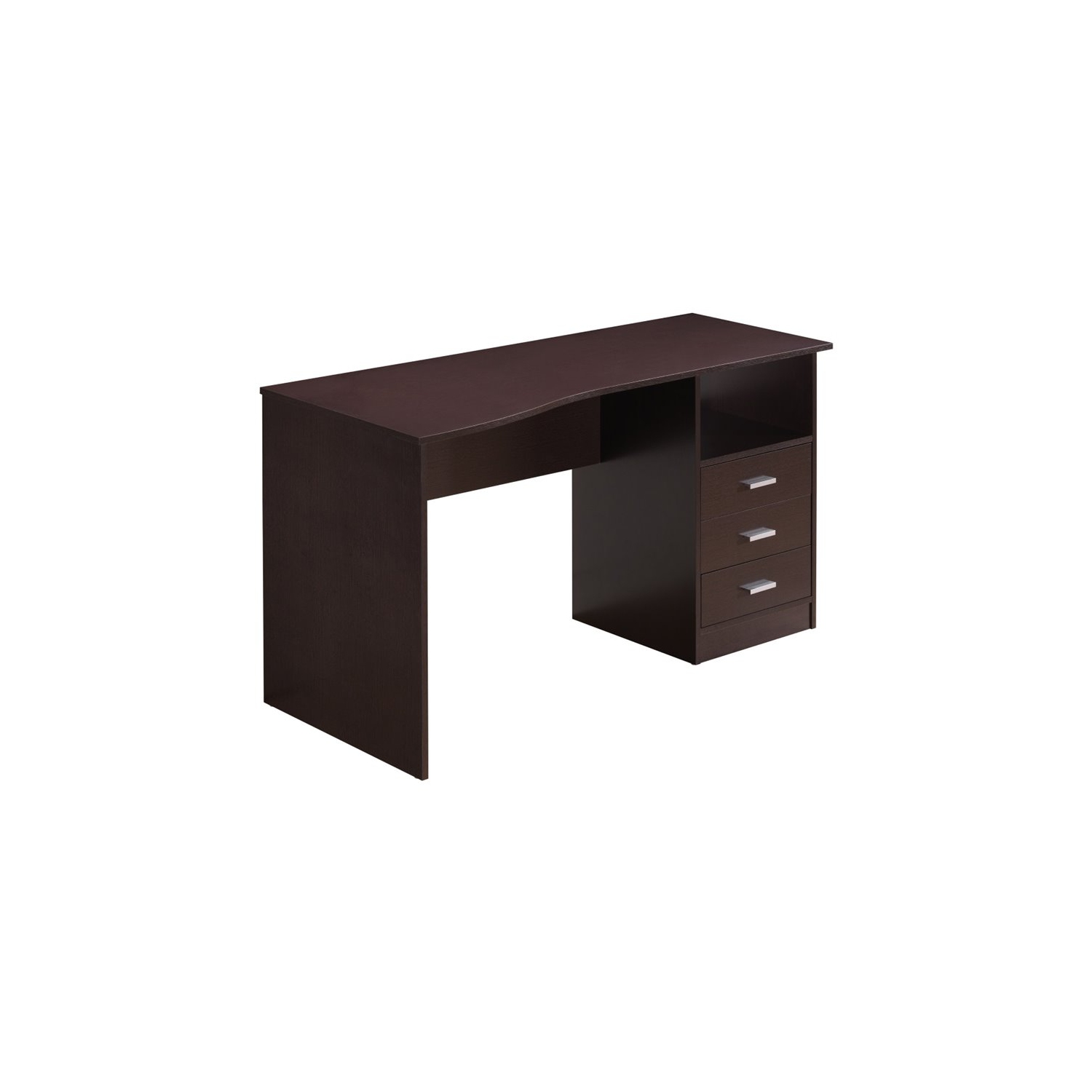 Techni Mobili Classy Computer Desk with 3 Drawers in Espresso