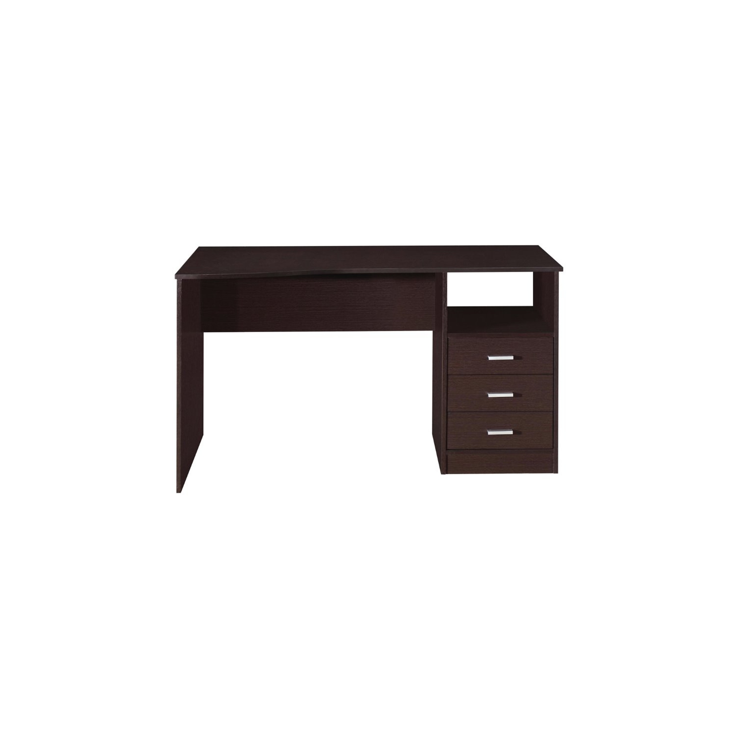 Techni Mobili Classy Computer Desk with 3 Drawers in Espresso
