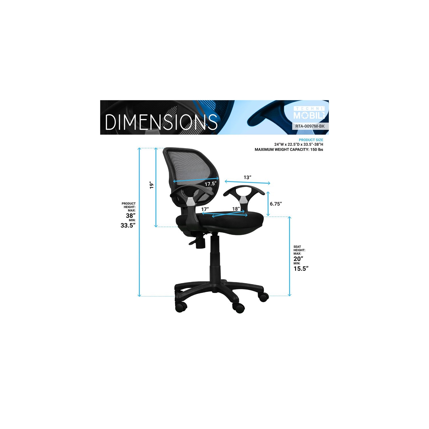 Mesh Office Chair in Black
