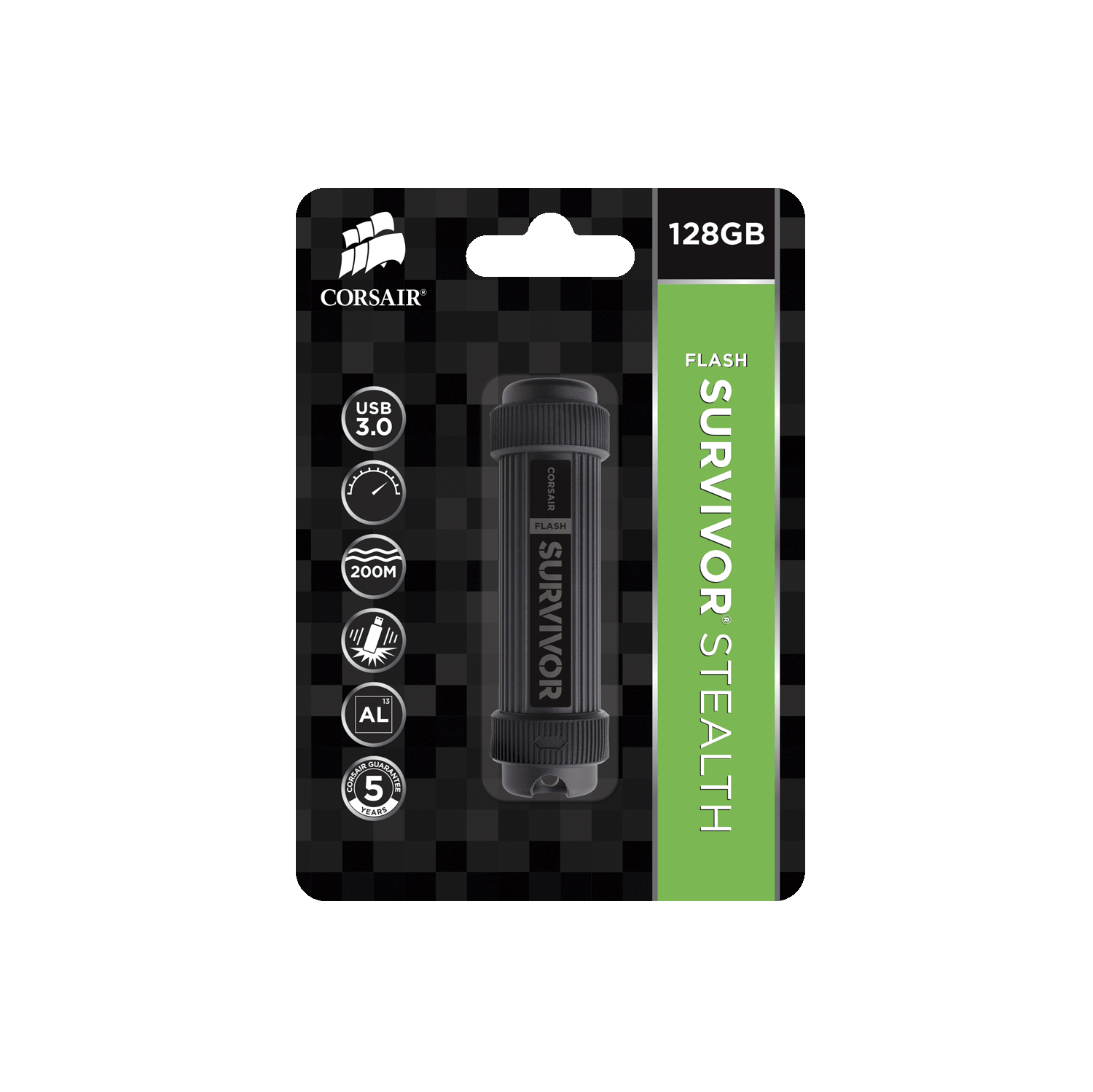 Corsair Flash Survivor Stealth 128GB USB 3.0 Flash Drive