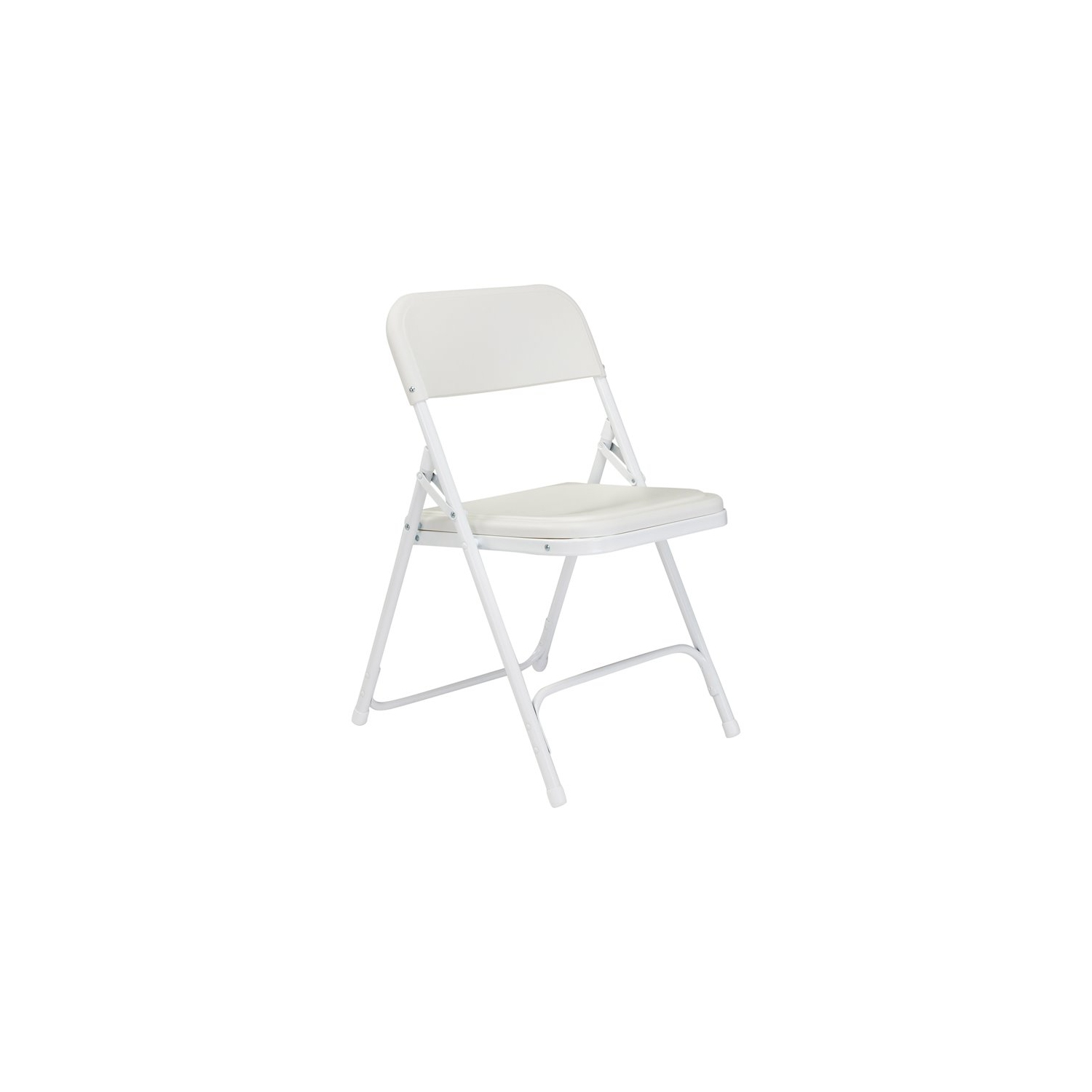 Premium Lightweight Plastic Folding Chair Bright White - 4 Pack