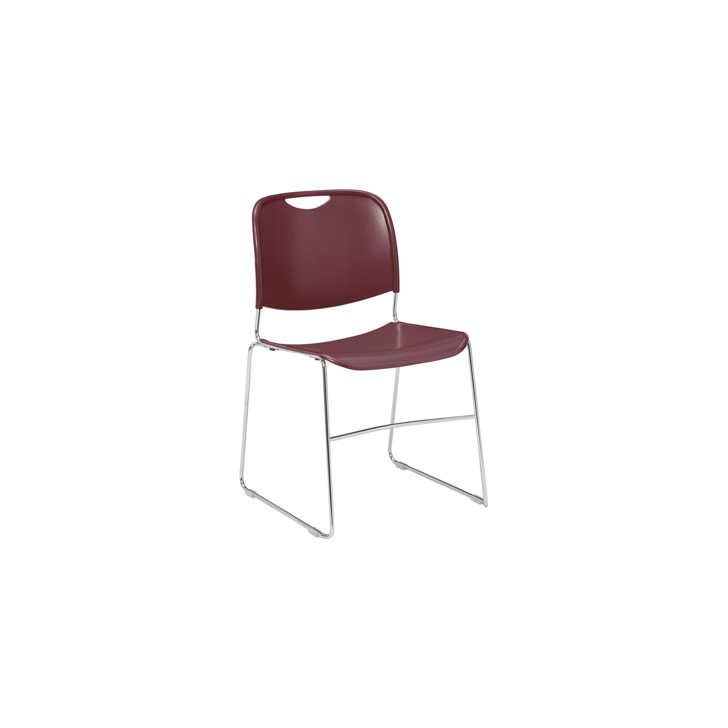 Hi-Tech Ultra-Compact Stacker Fabric Color: Wine, Frame Color: Chrome