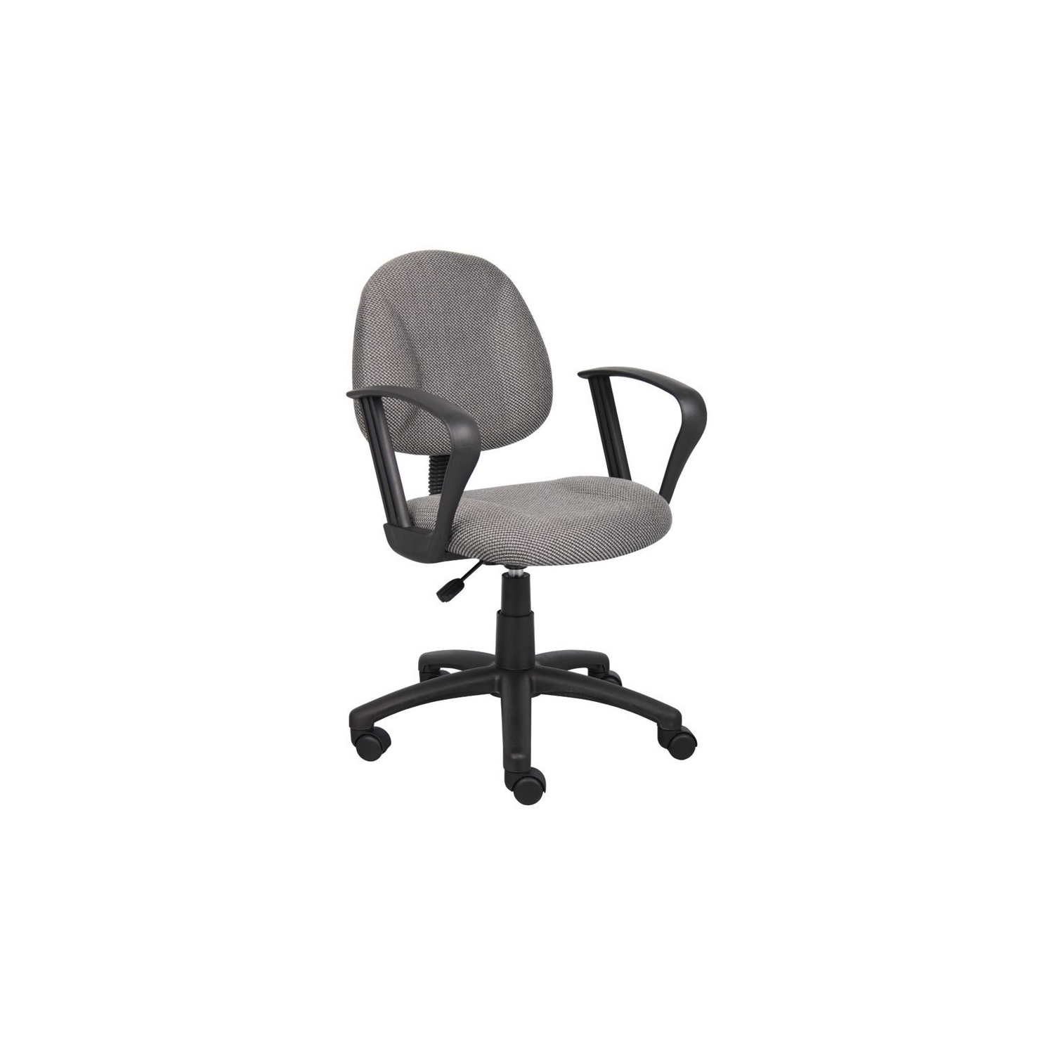 Boss Office Products Boss Grey Deluxe Posture Chair W/ Loop Arms