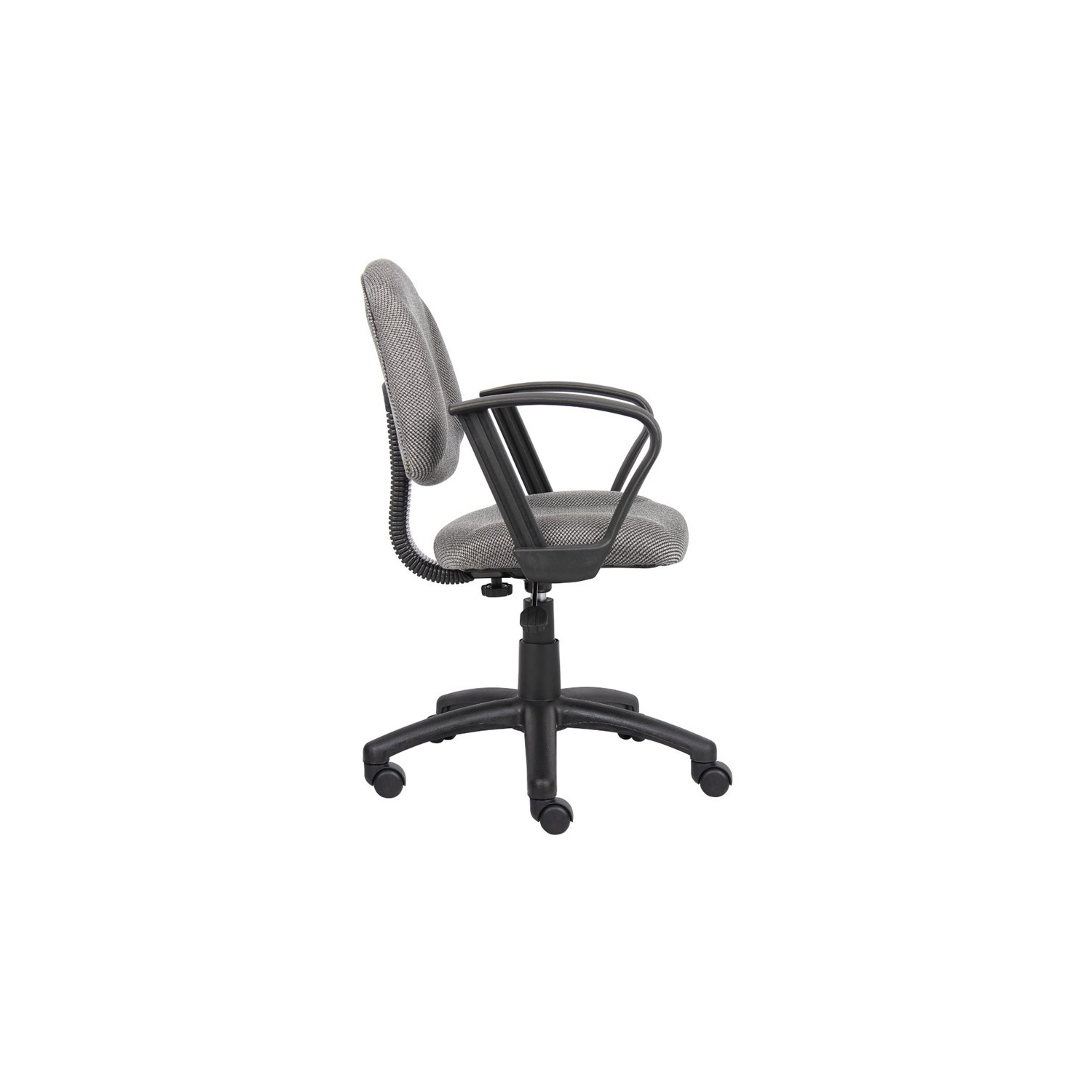 Boss Office Products Boss Grey Deluxe Posture Chair W/ Loop Arms