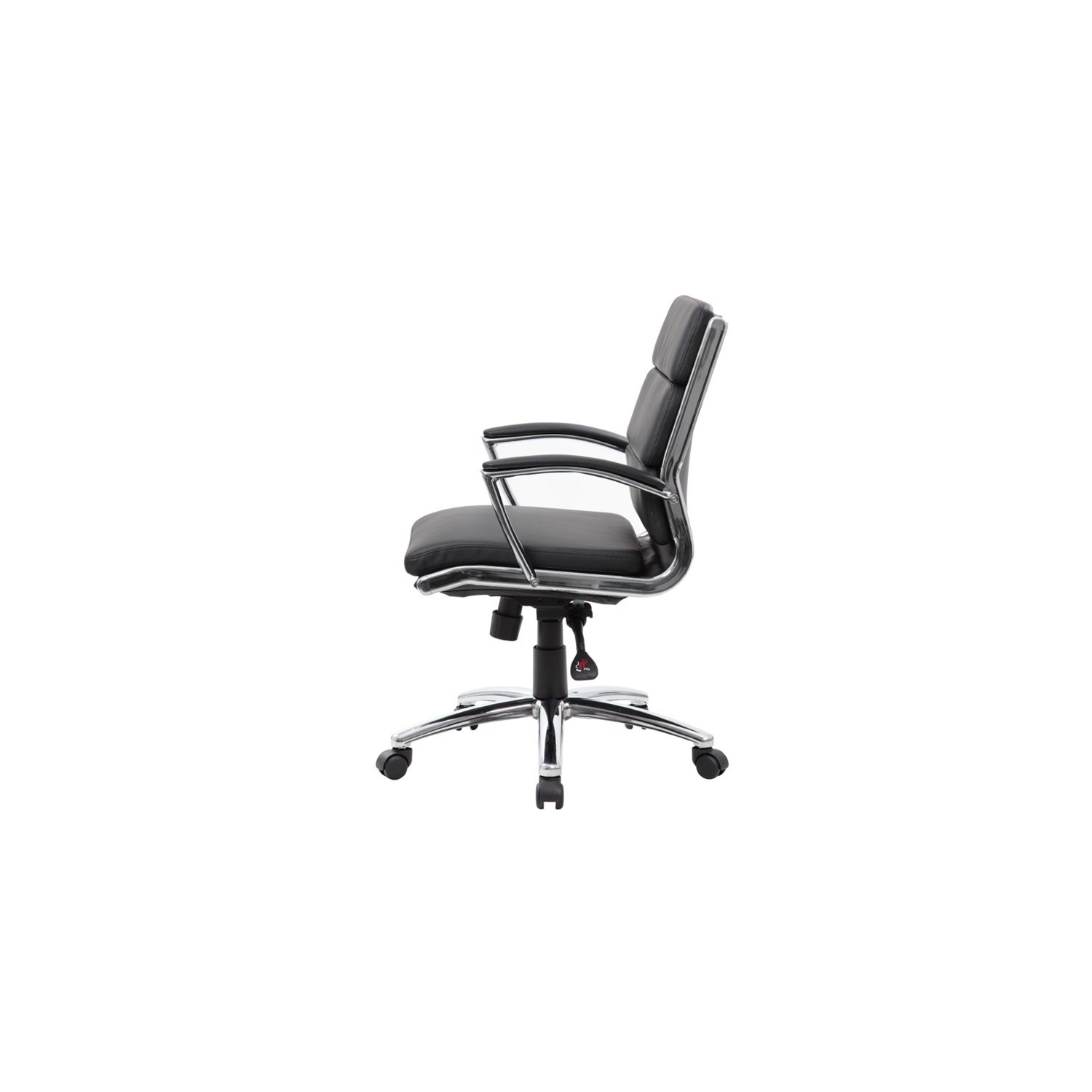Boss Office CaressoftPlus Executive Mid-Back Chair in Black