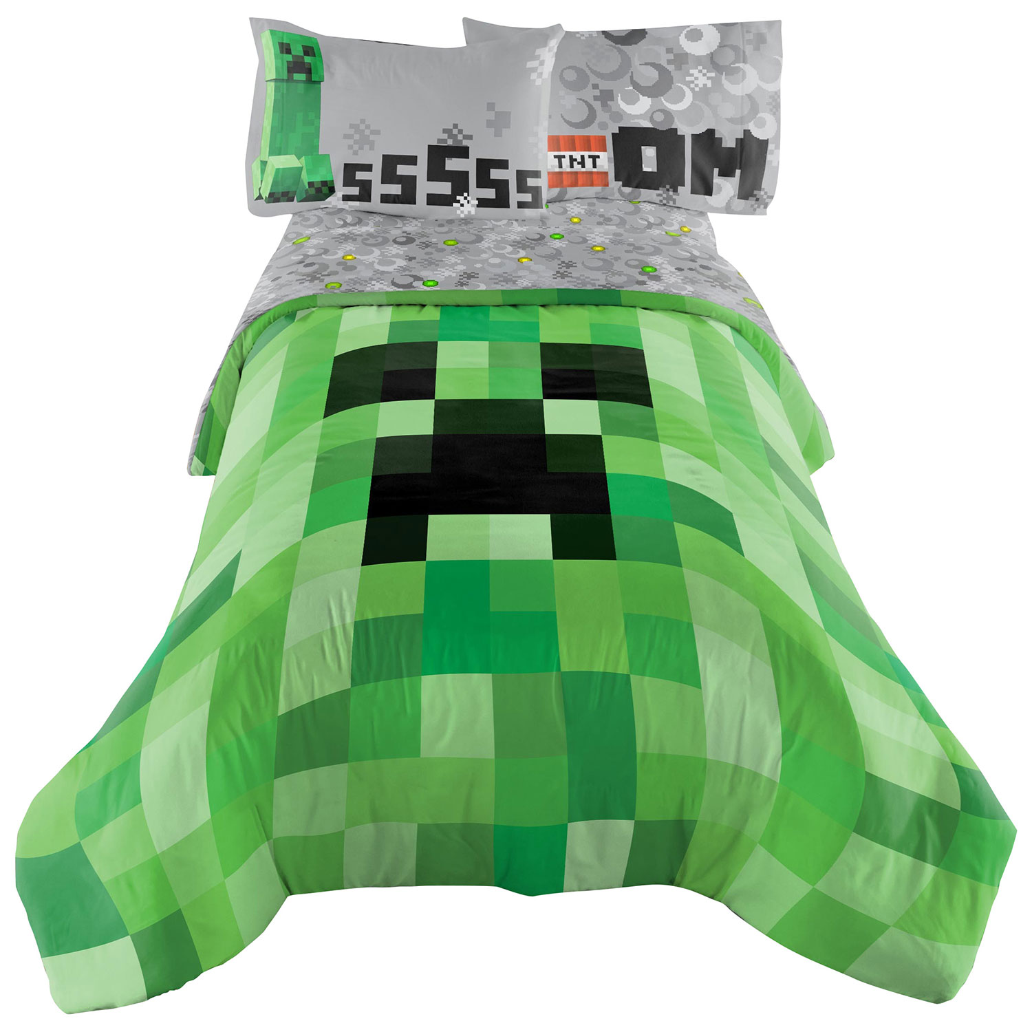 Minecraft Creeper Polyester Comforter Single Green Best Buy Canada