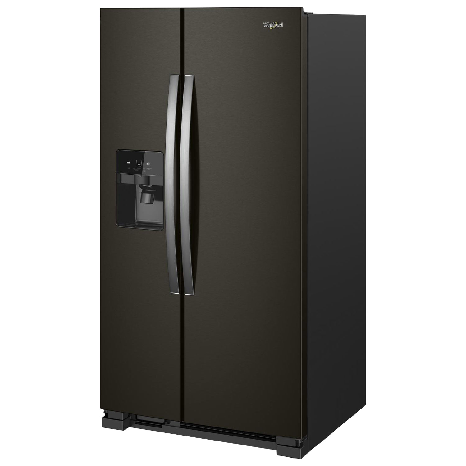 Whirlpool 33" 21.2 Cu. Ft. Side-by-Side Refrigerator w/ Ice Dispenser - Black Stainless