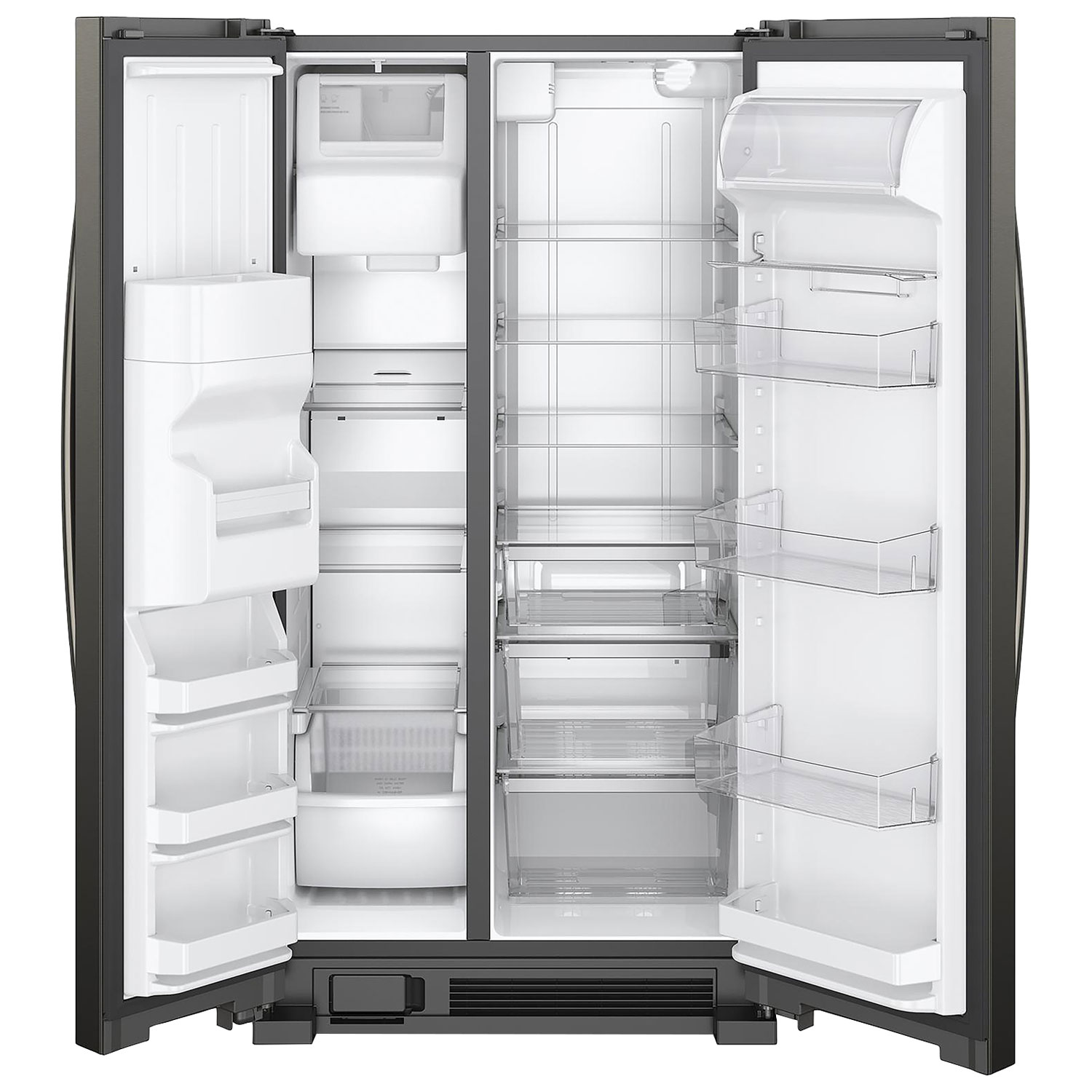 Whirlpool 33" 21.2 Cu. Ft. Side-by-Side Refrigerator w/ Ice Dispenser - Black Stainless