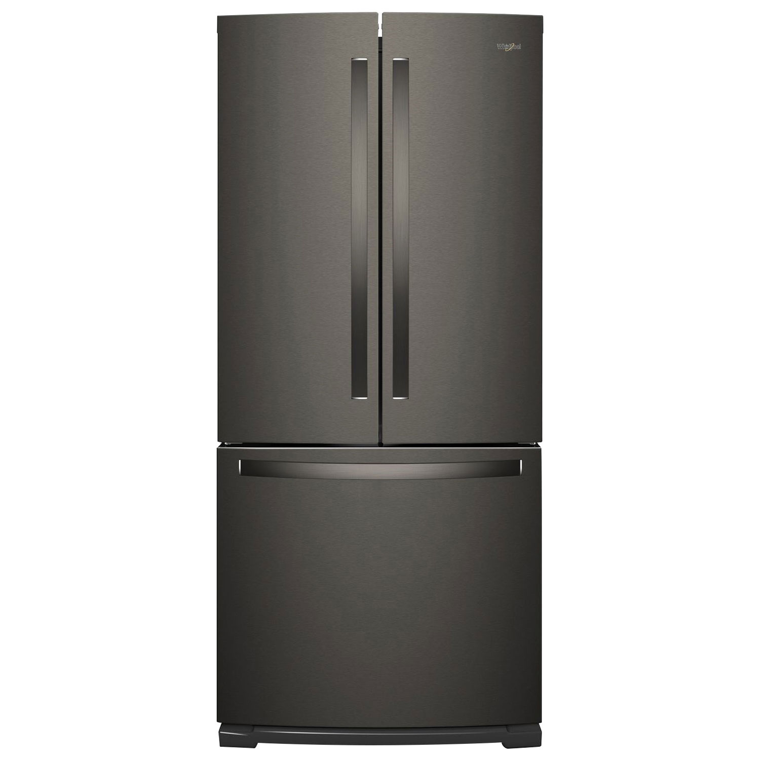 Whirlpool 30" 19.7 Cu Ft French Door Refrigerator w/ LED Lighting-Black Stainless Steel