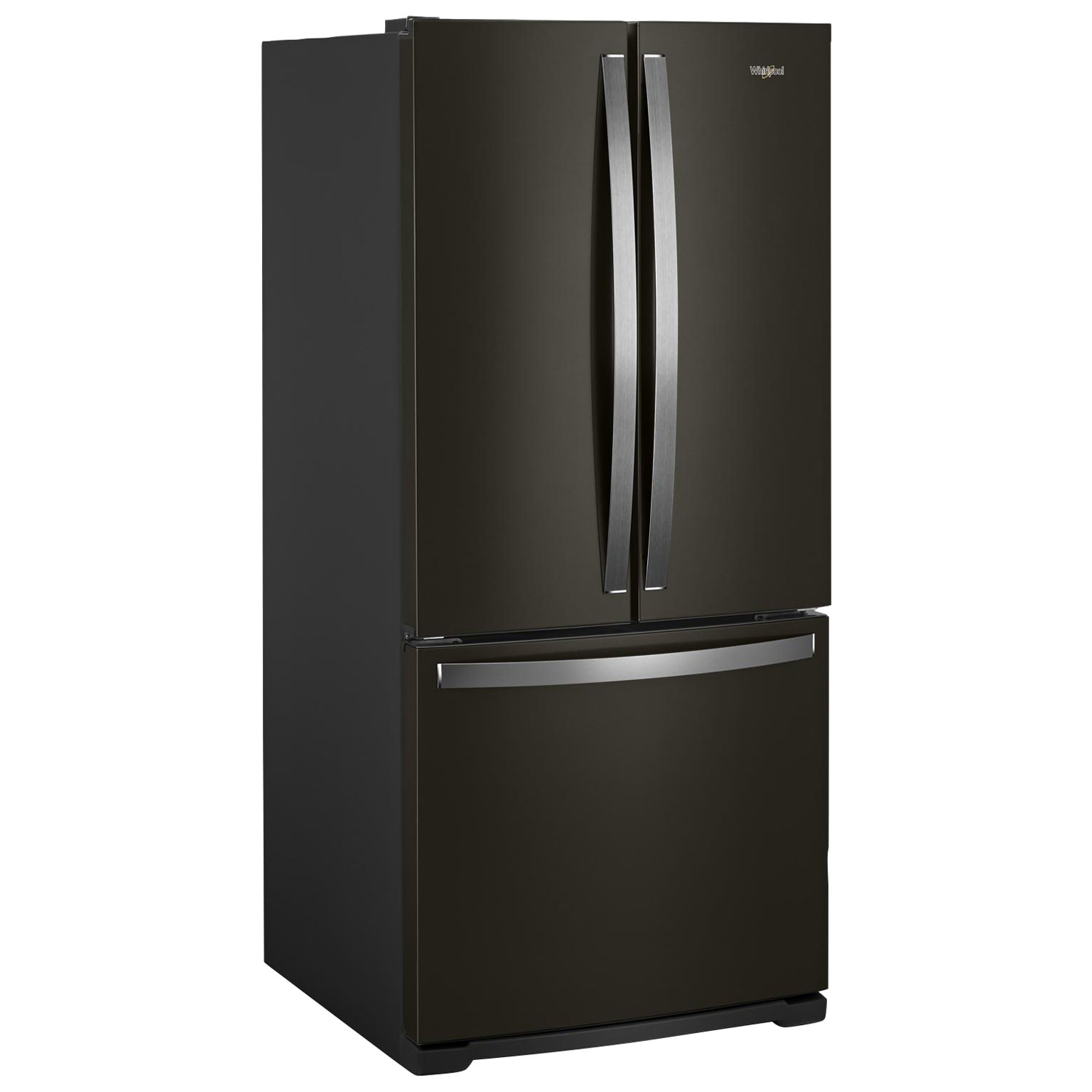 Whirlpool 30" 19.7 Cu Ft French Door Refrigerator w/ LED Lighting-Black Stainless Steel