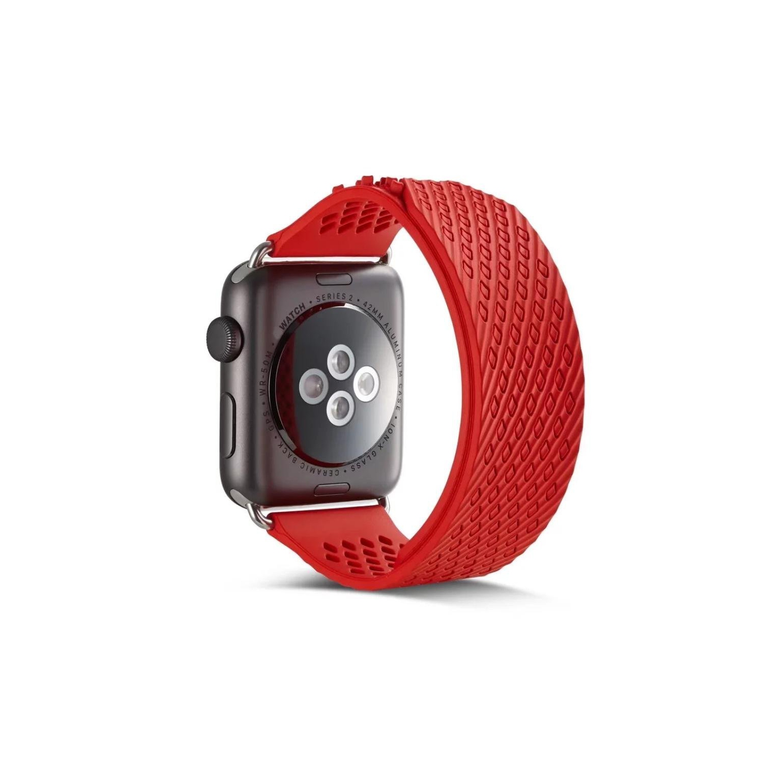 Bracelet de rechange souple en silicone durable pour Apple Watch Series 1/2/3/4/5/6/7/8; 42 mm/44 mm/45 mm