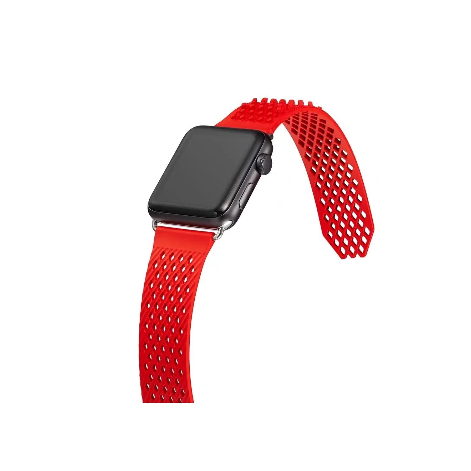 Bracelet de rechange souple en silicone durable pour Apple Watch Series 1/2/3/4/5/6/7/8; 42 mm/44 mm/45 mm