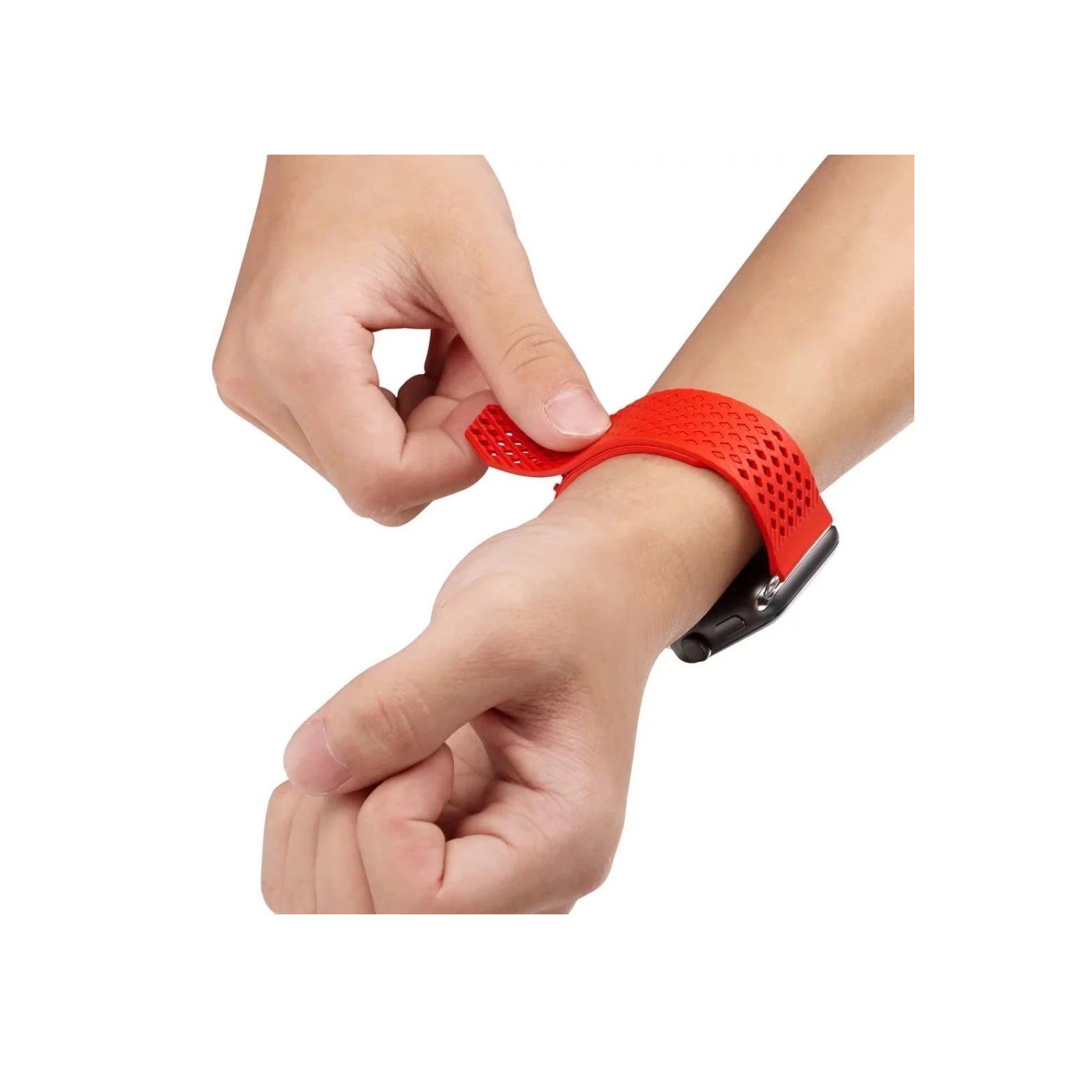 Bracelet de rechange souple en silicone durable pour Apple Watch Series 1/2/3/4/5/6/7/8; 42 mm/44 mm/45 mm