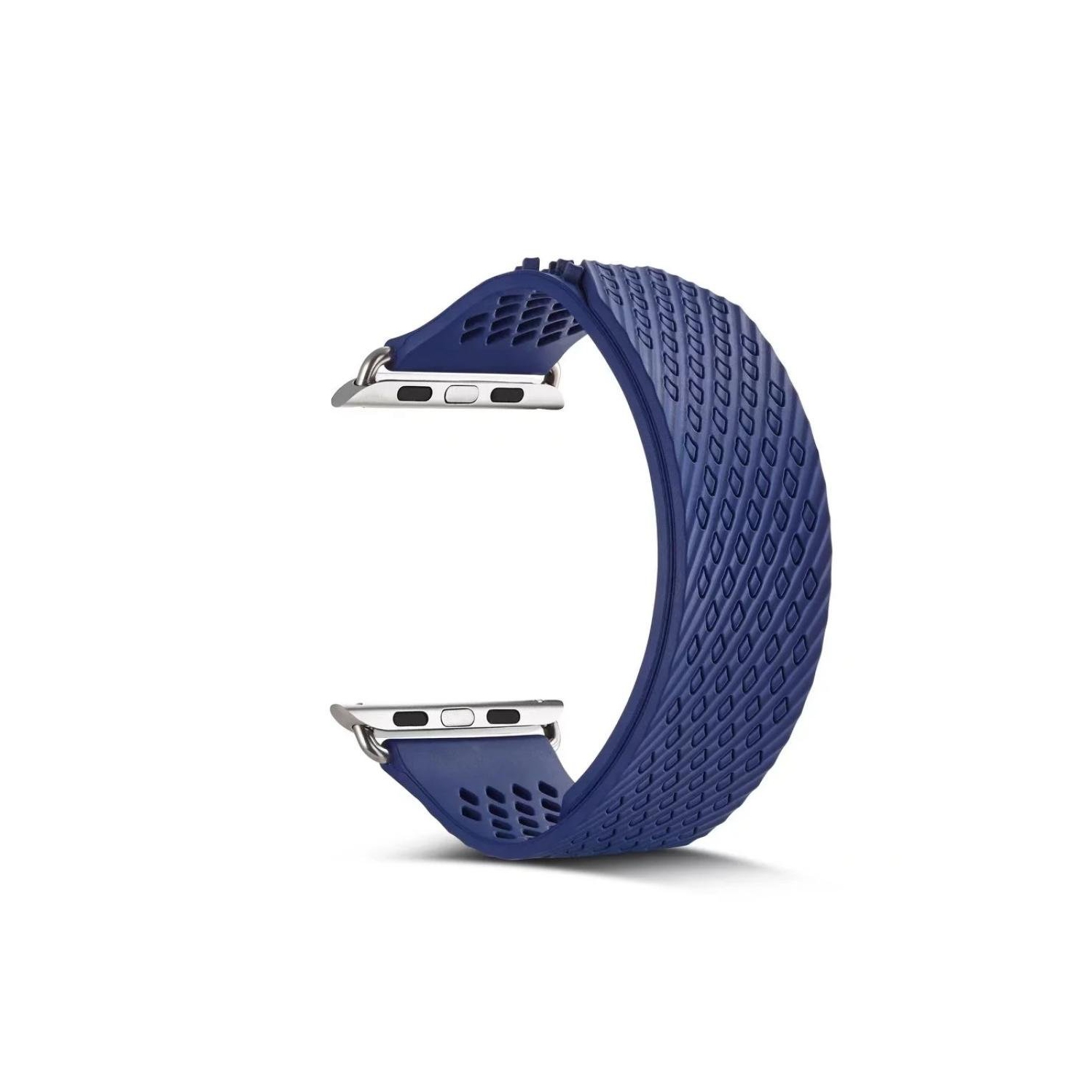 Bracelet silicone souple et durable pour Apple Watch Series 1/2/3/4/5/6/7/8 42 mm/44 mm/45 mm M/G, édition Sport