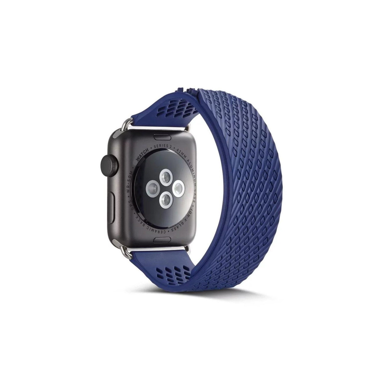 Bracelet silicone souple et durable pour Apple Watch Series 1/2/3/4/5/6/7/8 42 mm/44 mm/45 mm M/G, édition Sport