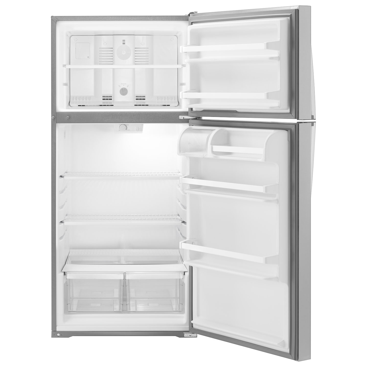 Whirlpool 28" 14.3 Cu. Ft. Top Freezer Refrigerator - Monochromatic Stainless Steel