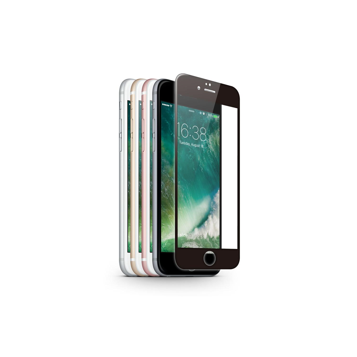 JCPal – Protecteur d’écran en verre 3D pour iPhone 7, noir