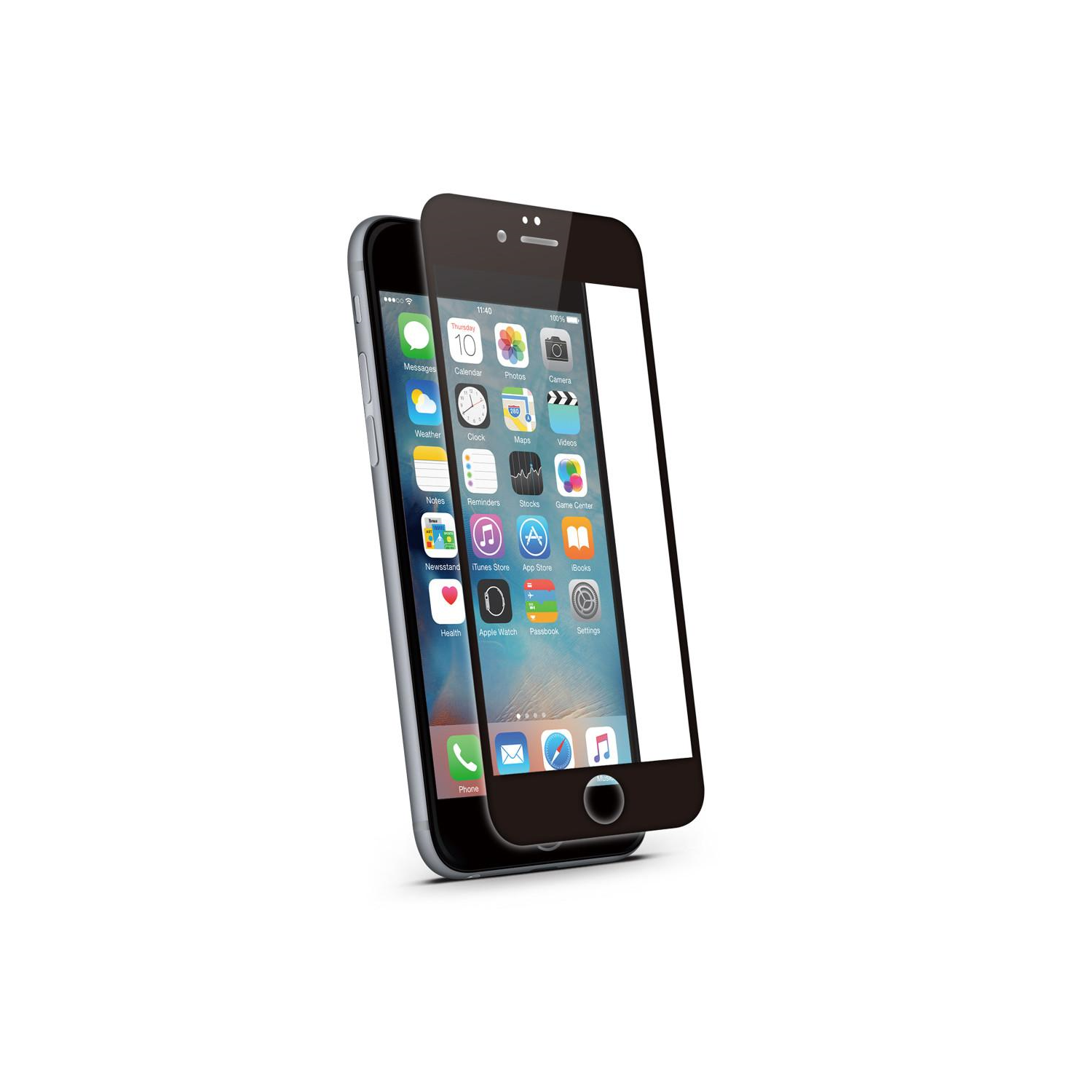 JCPal 3D Glass Screen Protector for iPhone 6+/6S+, Black