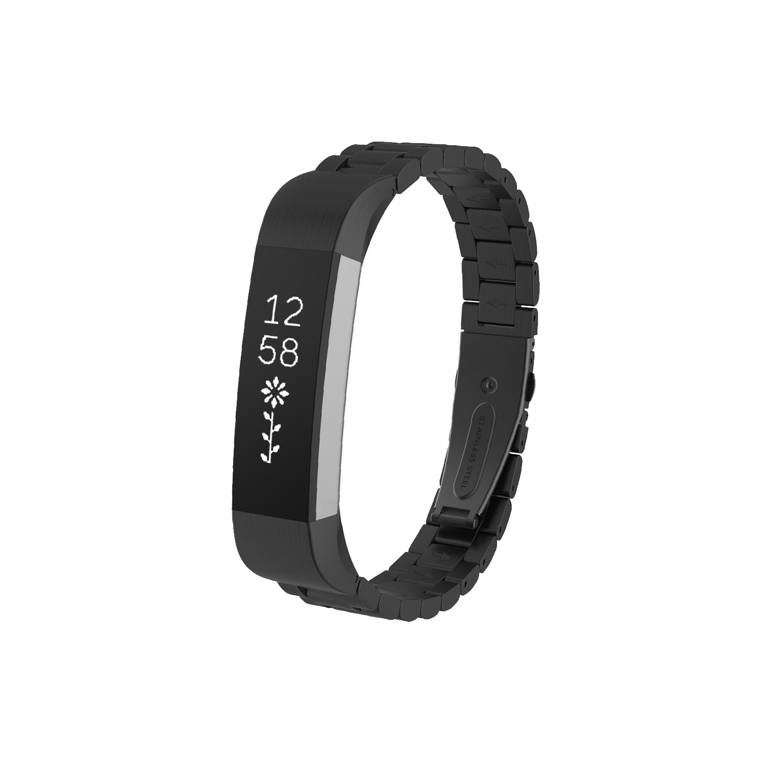 Fitbit Alta Stainless Steel Watch Strap with Spring Pin in Black