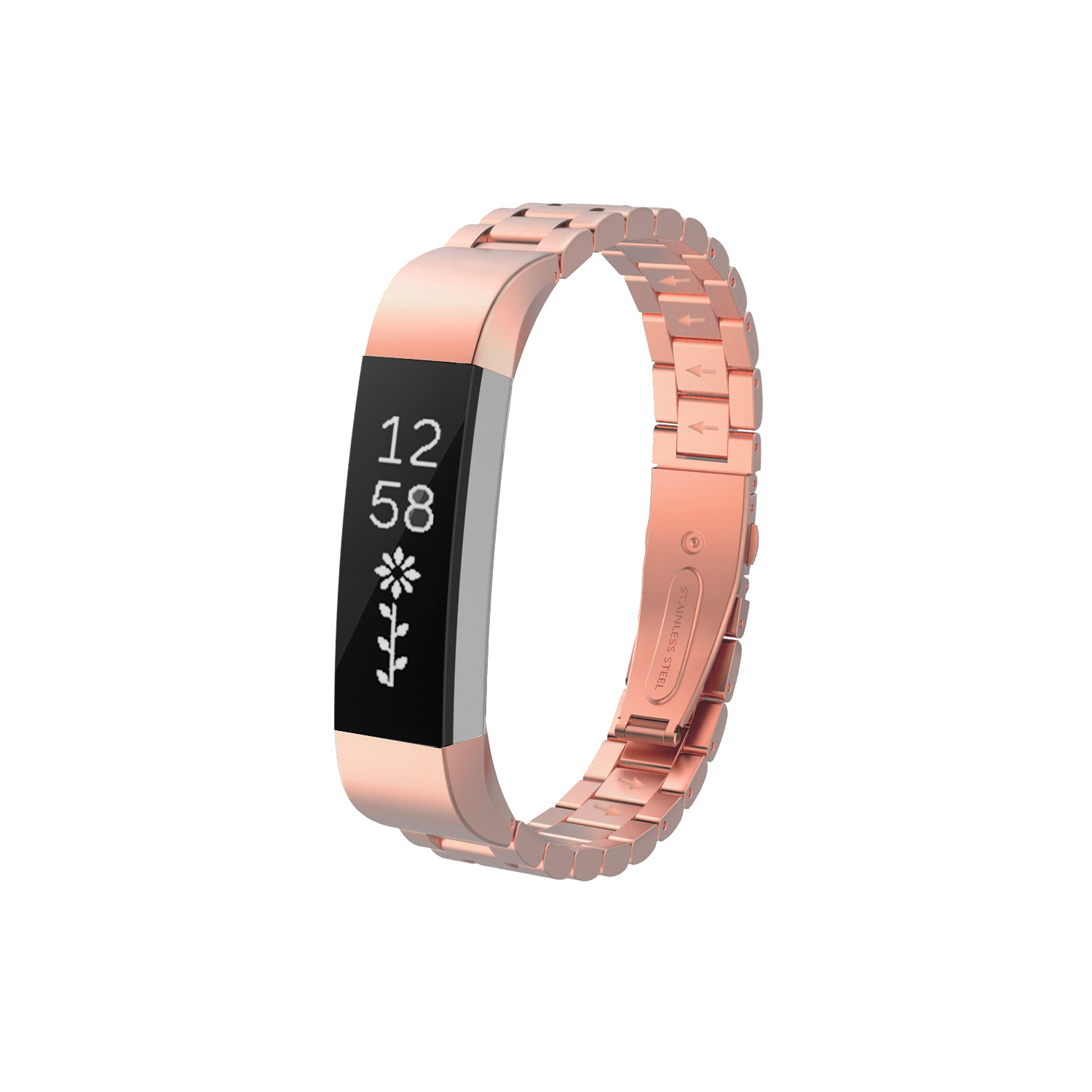 Fitbit Alta Montre Bracelet en acier inoxydable avec ressort Pin en or rose