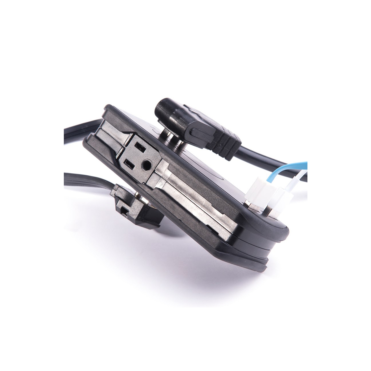 BlueDiamond Defend Travel + Charge 2 Surge Protected Outlets|1ft Flat Power Cord|Two Ultra Quick Charge USB Type A Ports- 3.4 Amp|Surge Protection