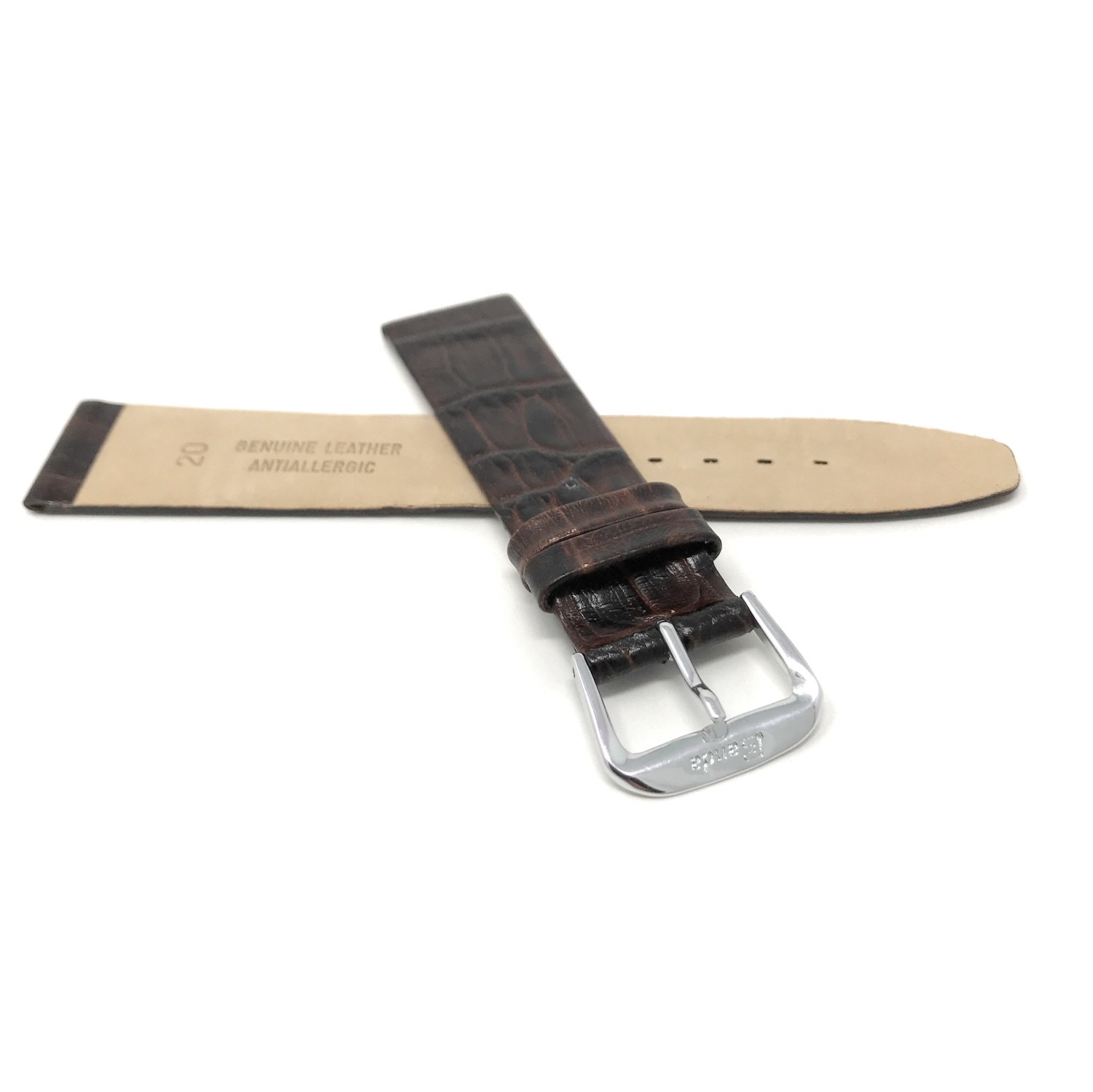 10mm Brown Womens' Genuine Leather Watch Band Strap, Classic Style, Semi-Gloss Finish, Also Comes in Black and Tan