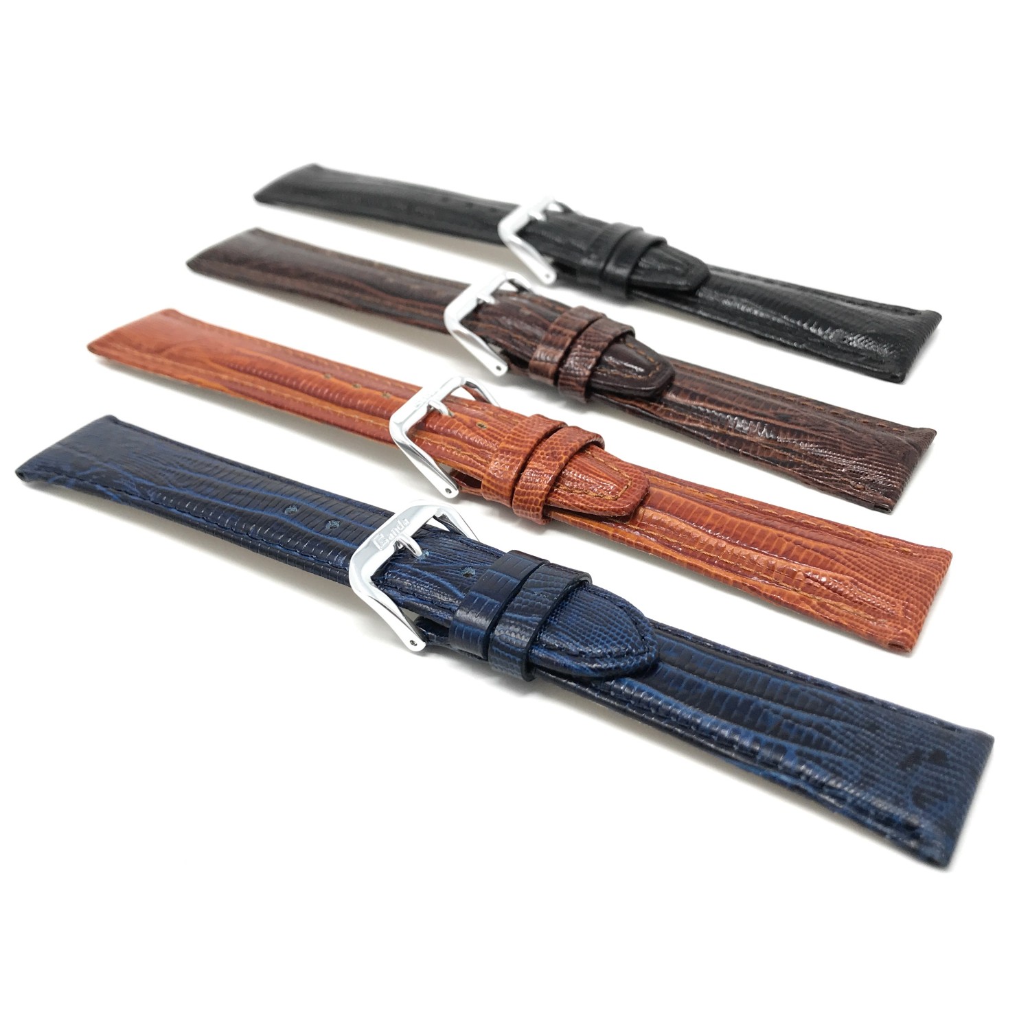 20mm Lizard Style Glossy Tan Leather Smartwatch Band Strap for Skagen Hagen, Signatur and Hald