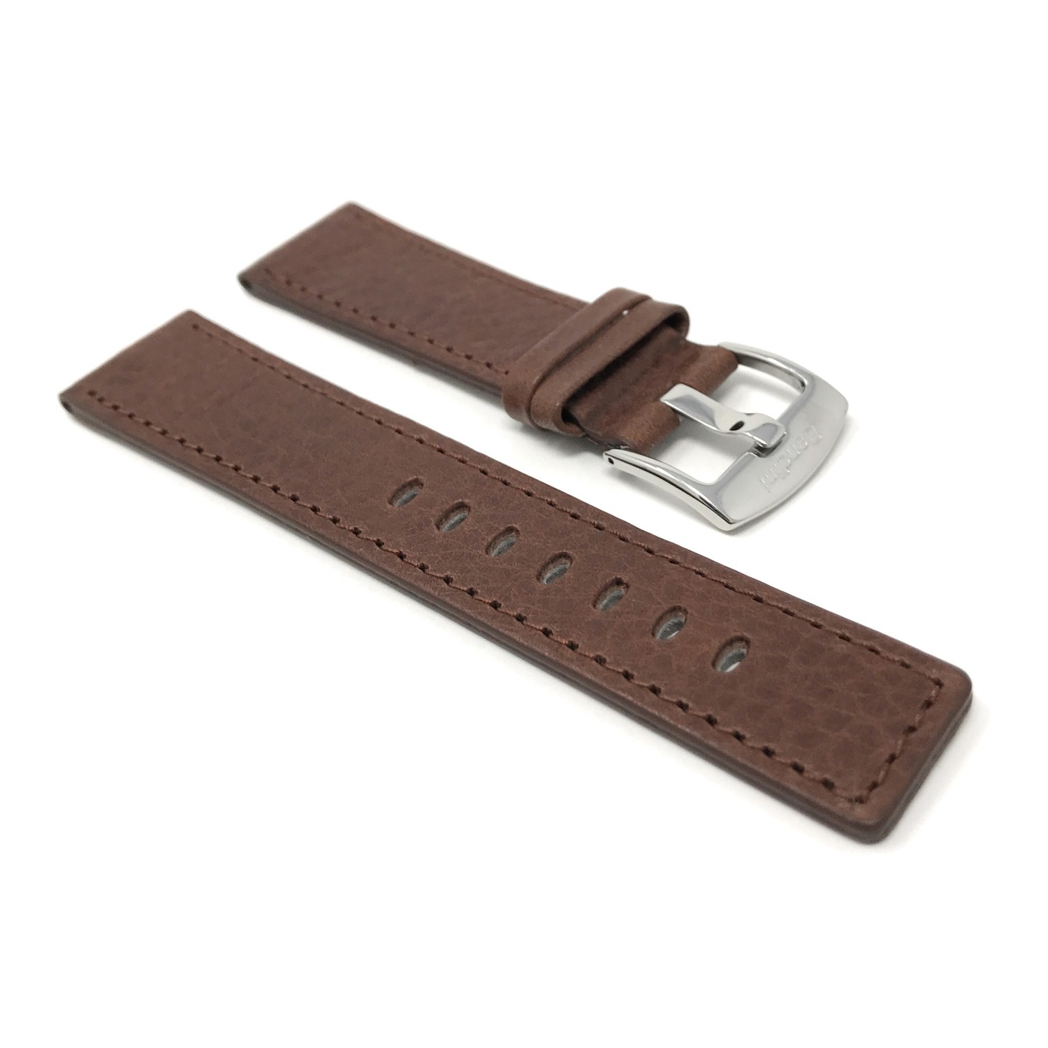 28mm Brown Genuine Leather Watch Band Strap, Also Comes in Black