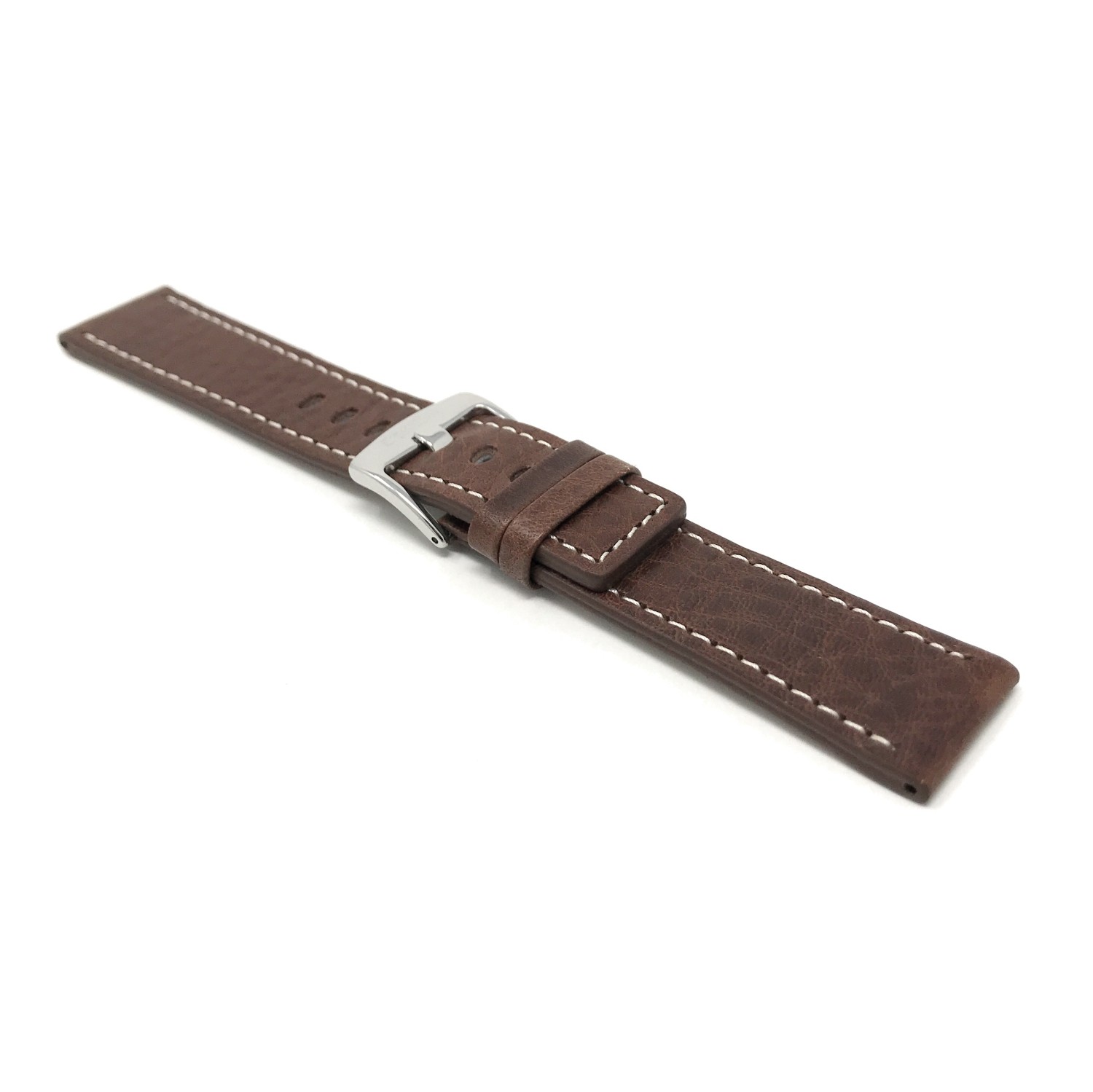 26mm bracelet de montre en cuir véritable, brun