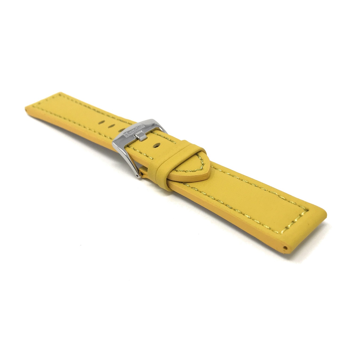 26mm bracelet de montre pour hommes en cuir véritable, brun, style racer, avec couture, boucle en acier inoxydable